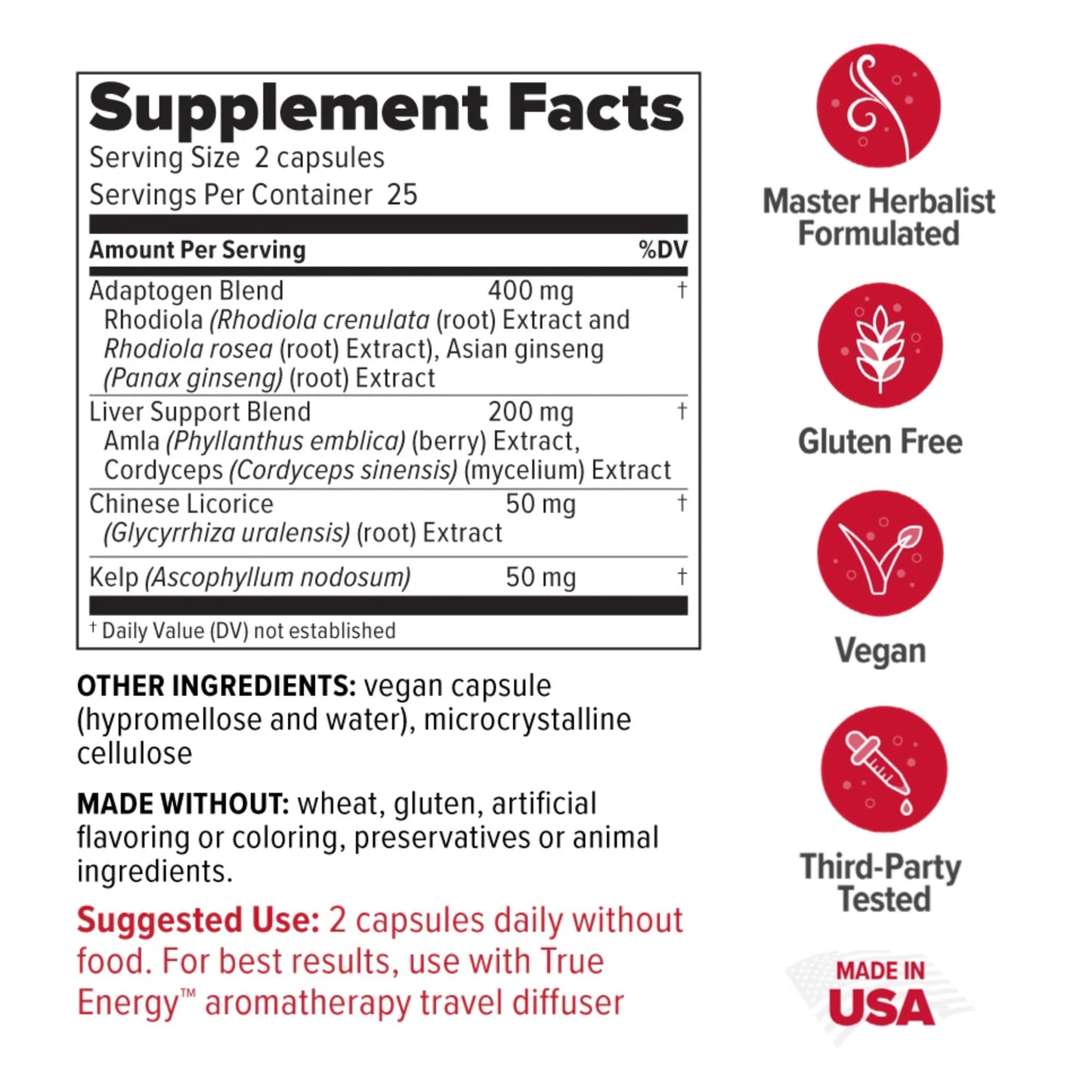 Redd Remedies True Energy, 50 Capsules