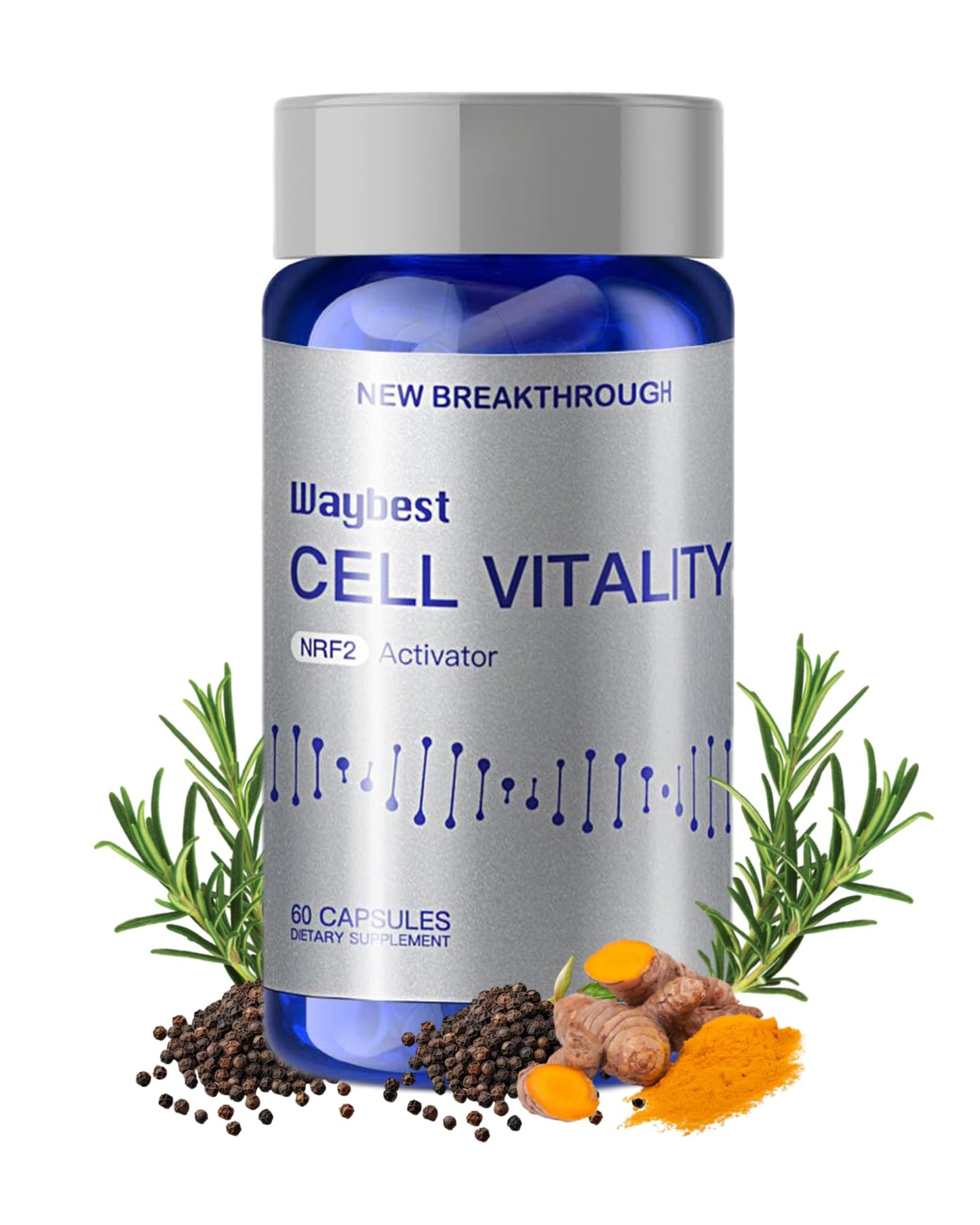 EBAT NRF2 Activator Antioxidant Supplements for Cell Vitality 60 Caplets