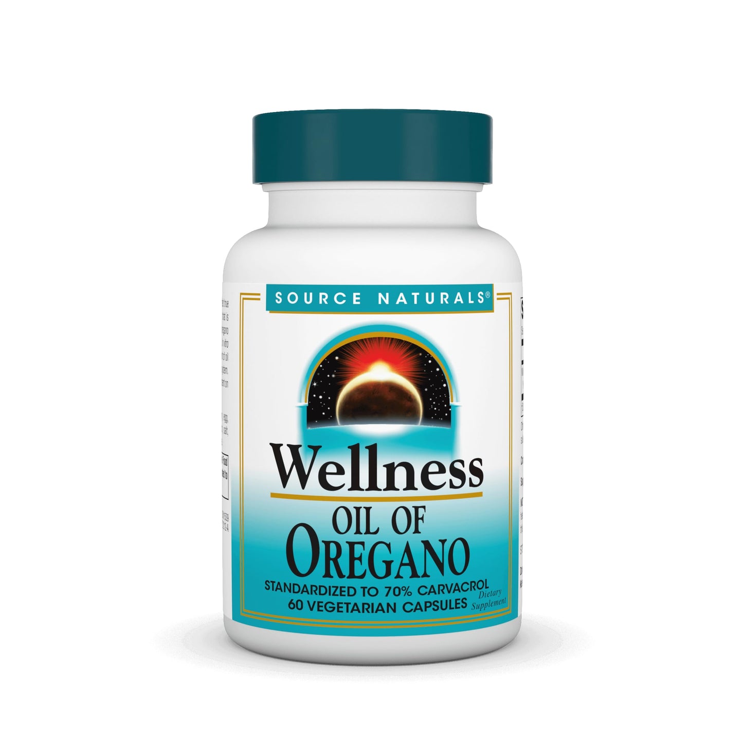 Source Naturals Wellness Oil of Oregano, Standardized to 70% Carvacrol, 60 Capsules