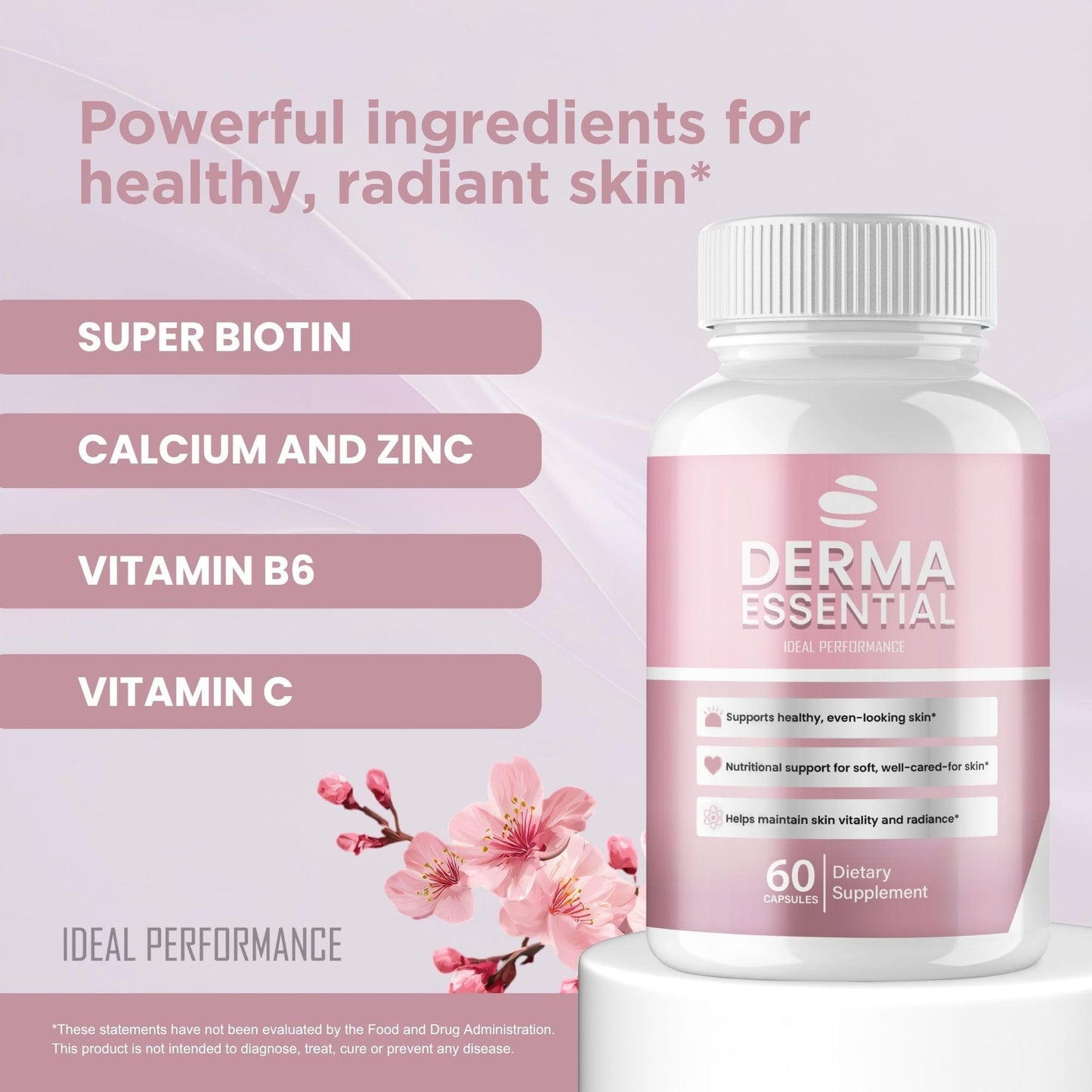IDEAL PERFORMANCE Derma Essential Capsules, 60 Count