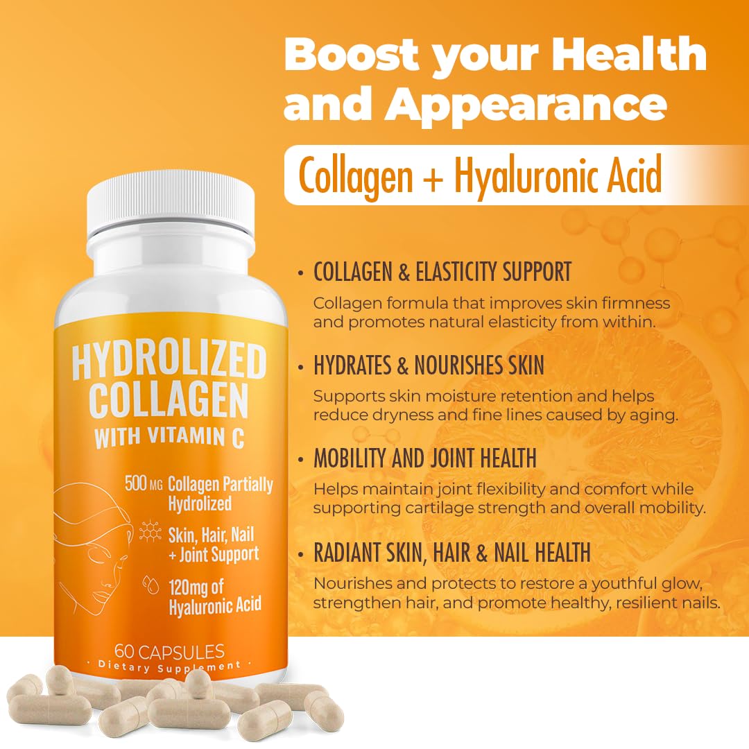 AURA VITAMINS Hydrolyzed Collagen Powder Supplement, 6.8 oz