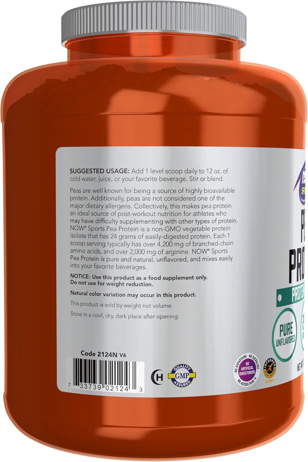 NOW Foods Pea Protein Powder 112