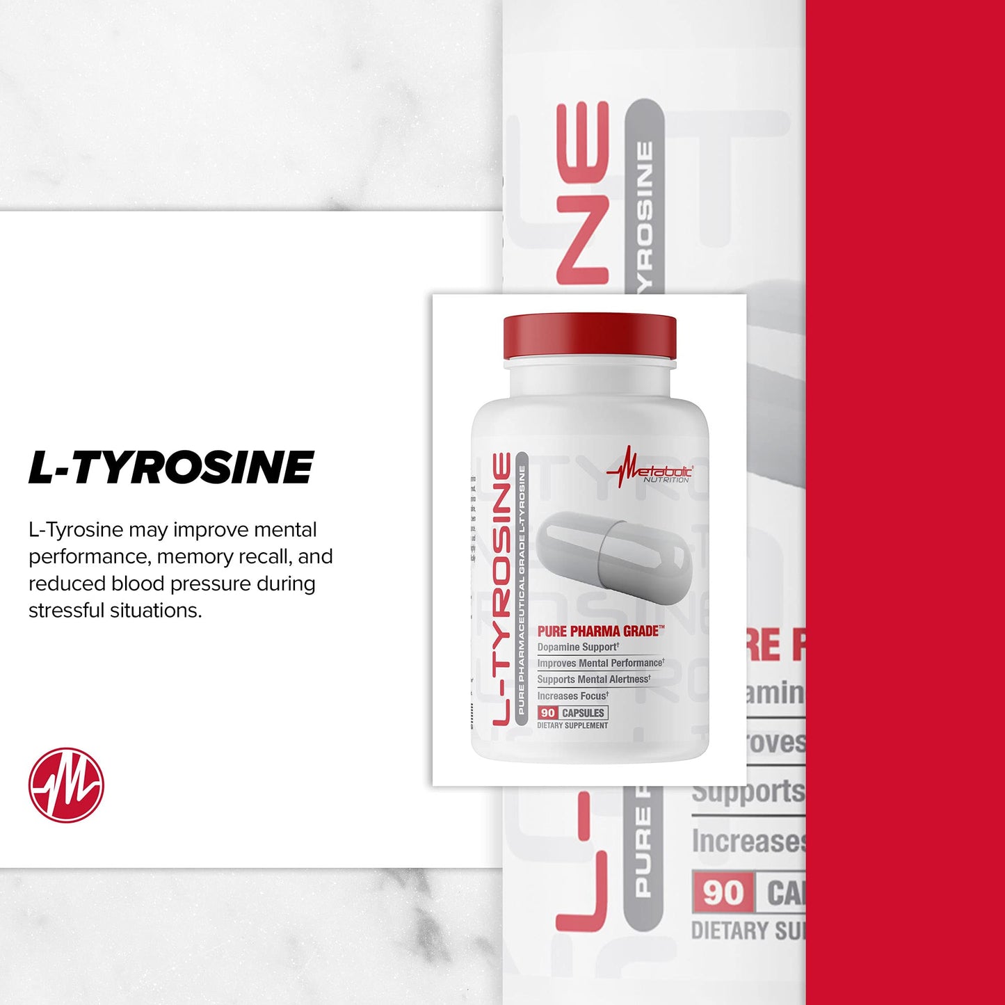 Metabolic Nutrition L-Tyrosine 500mg Capsule, 90 Capsules