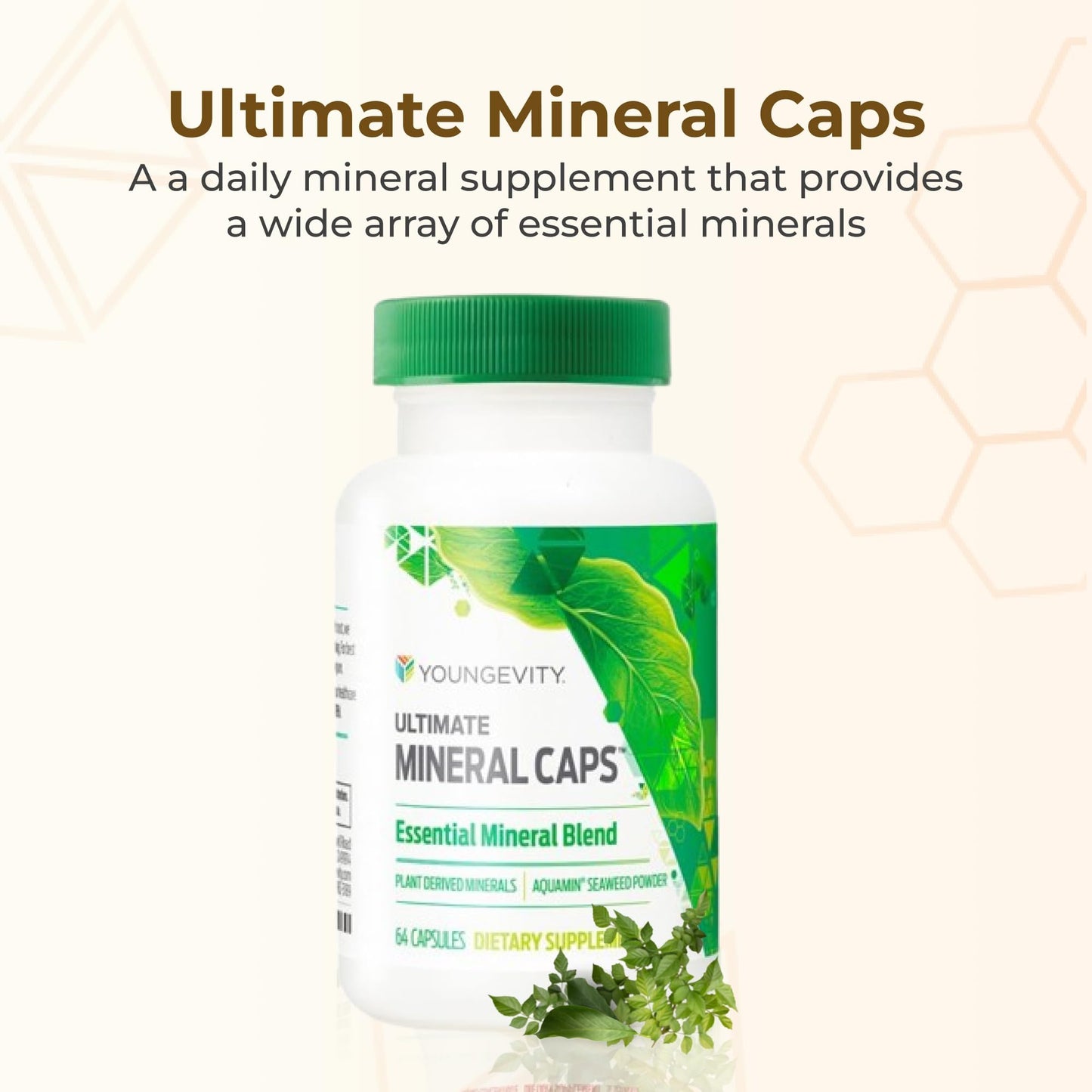 Youngevity Ultimate Mineral 70+ Full Spectrum Trace Minerals, 256 Capsules