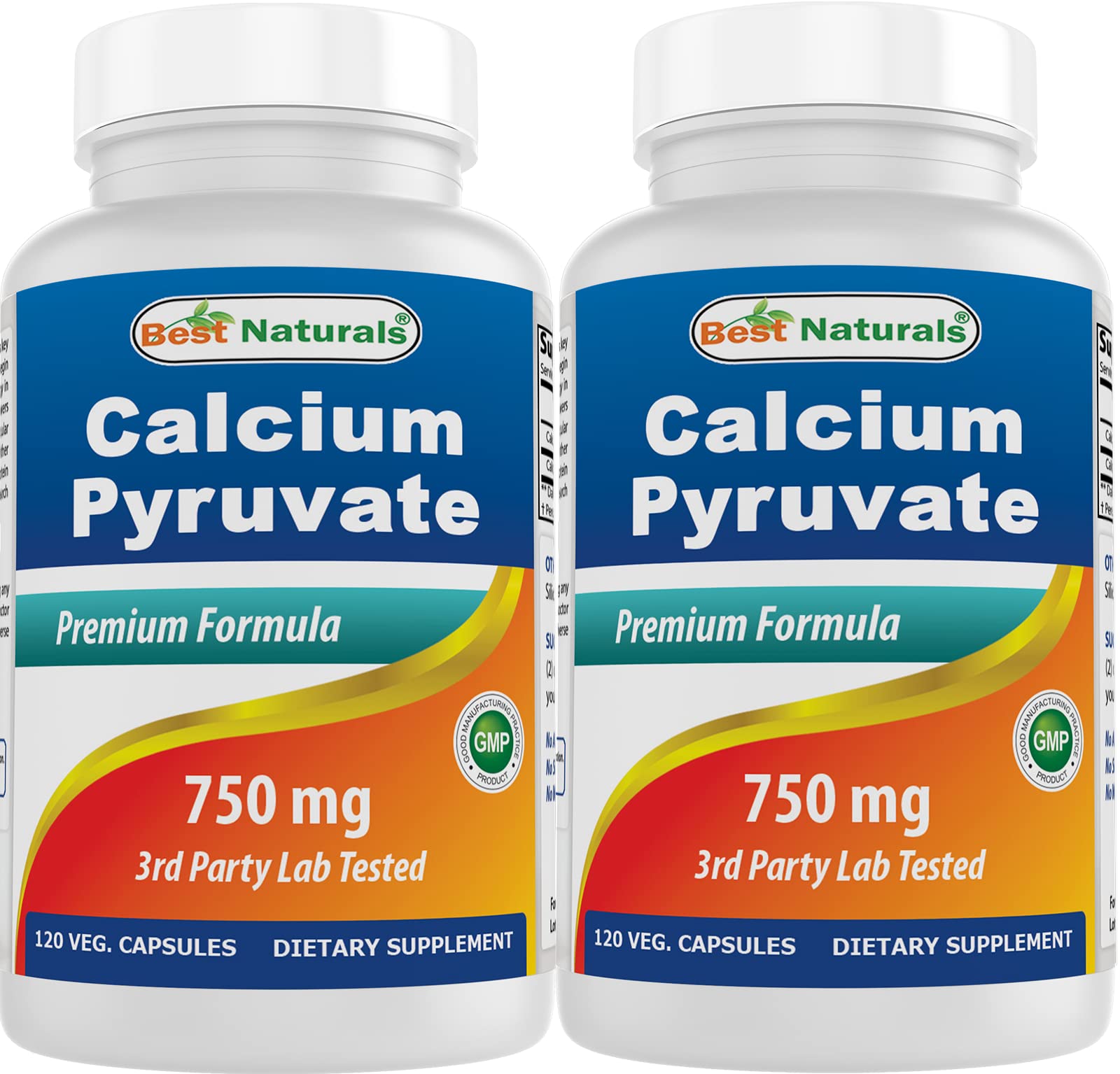 Best Naturals Calcium Pyruvate 750 mg Capsules 240 Count