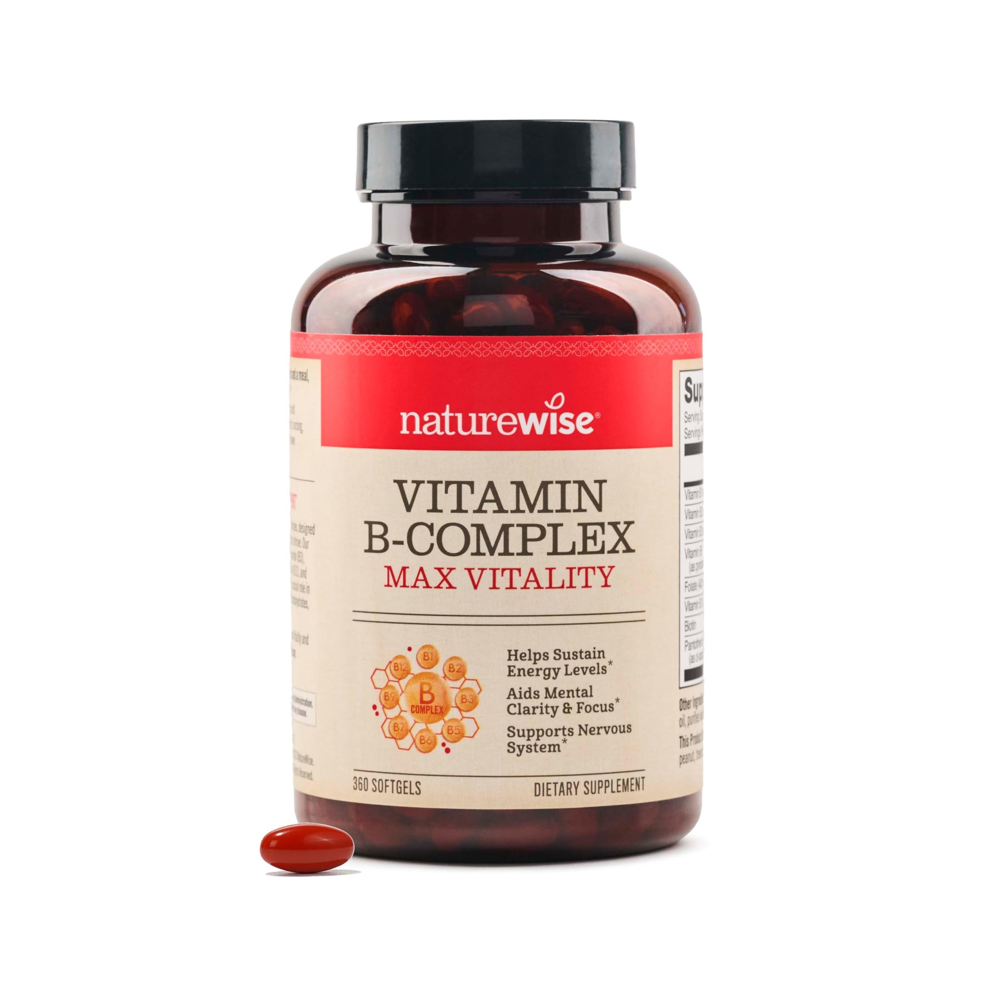 NatureWise Vitamin B Complex for Women and Men Softgels - 360 Count