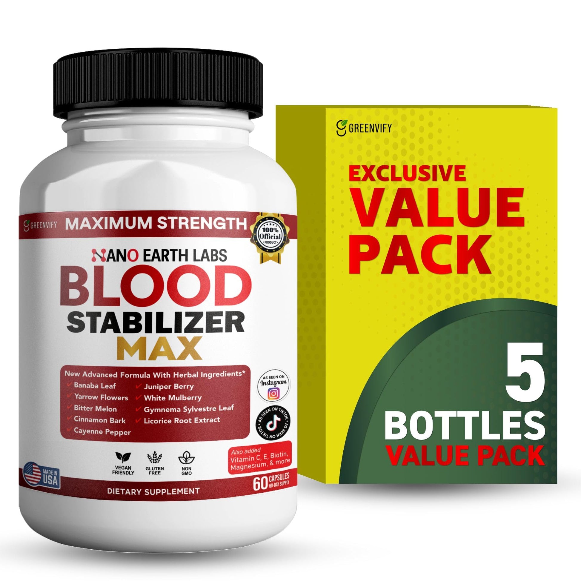 GREENVIFY Blood Stabilizer Max Capsules 300 Count
