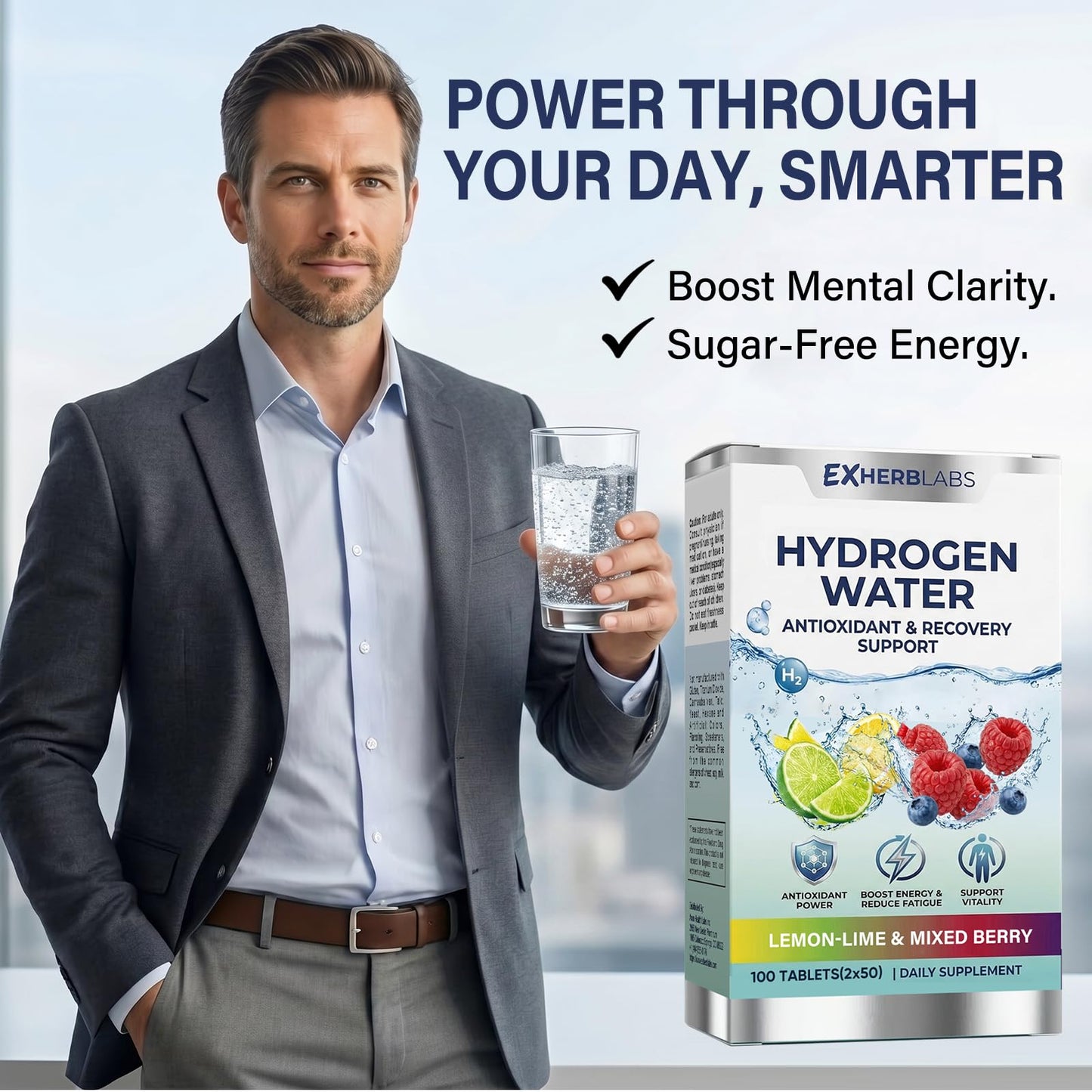 EXHERBLABS Hydrogen Water Tablets 100 Count