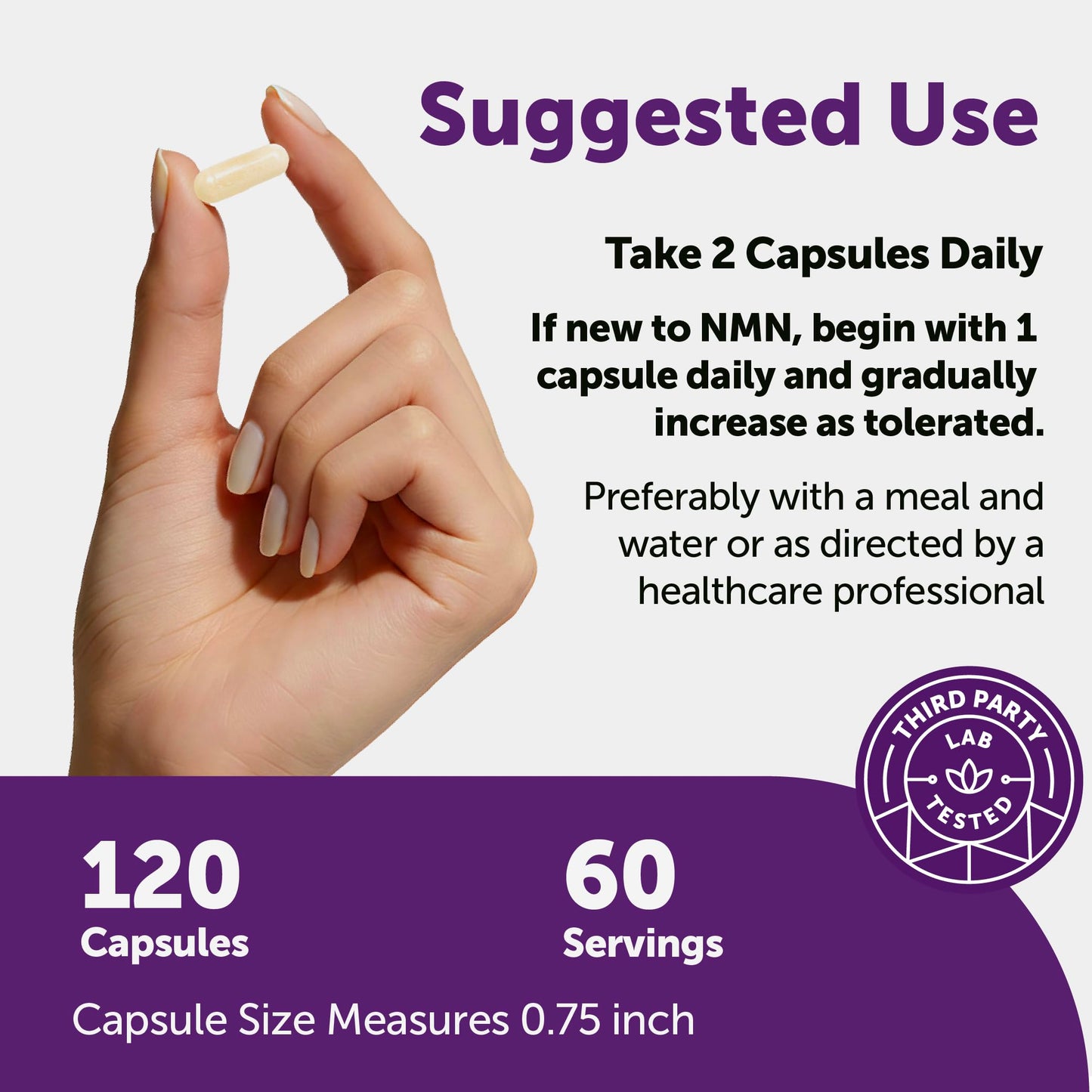 Micro Ingredients NMN Complex 1000mg Per Serving Capsule, 120 Count