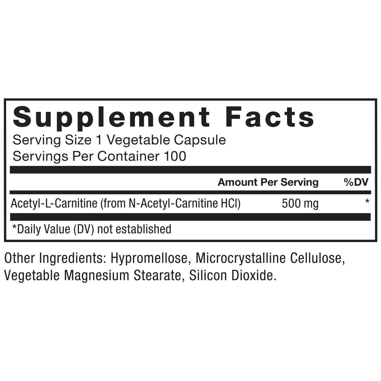 Force Factor Acetyl L-Carnitine 100 Capsules