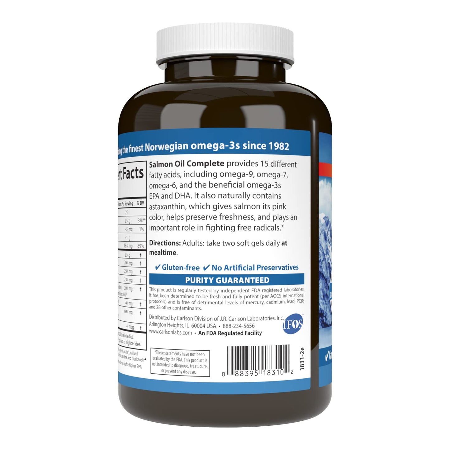 Carlson Salmon Oil Complete 700 mg Softgels 120