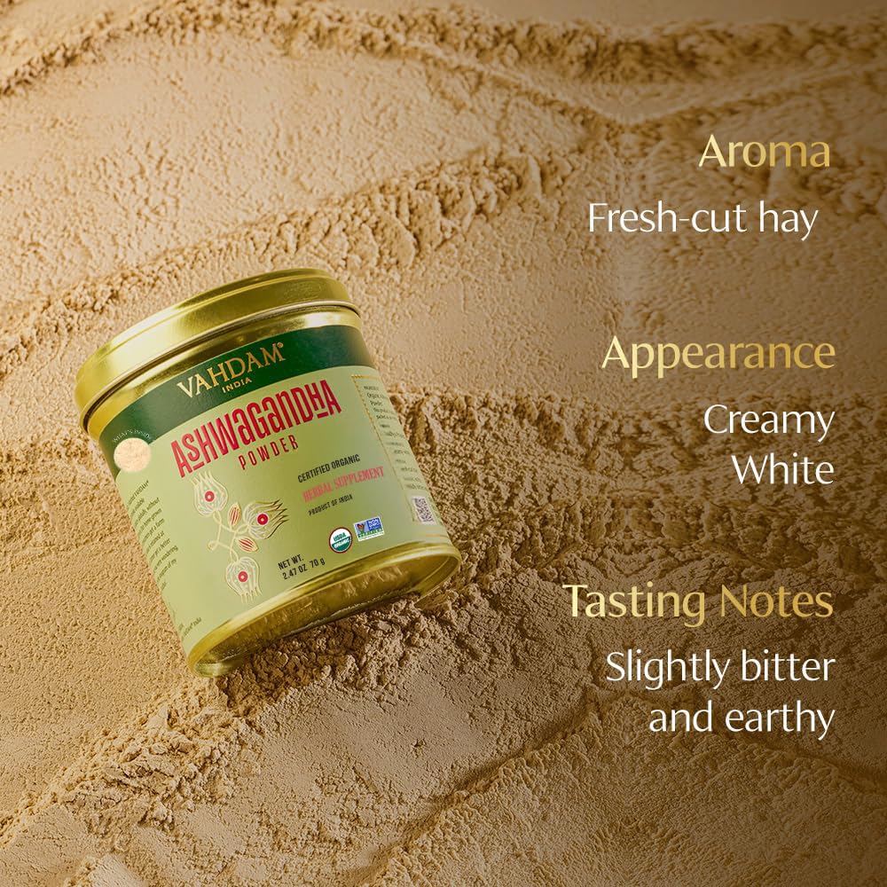 VAHDAM Organic Ashwagandha Powder 2.46 oz