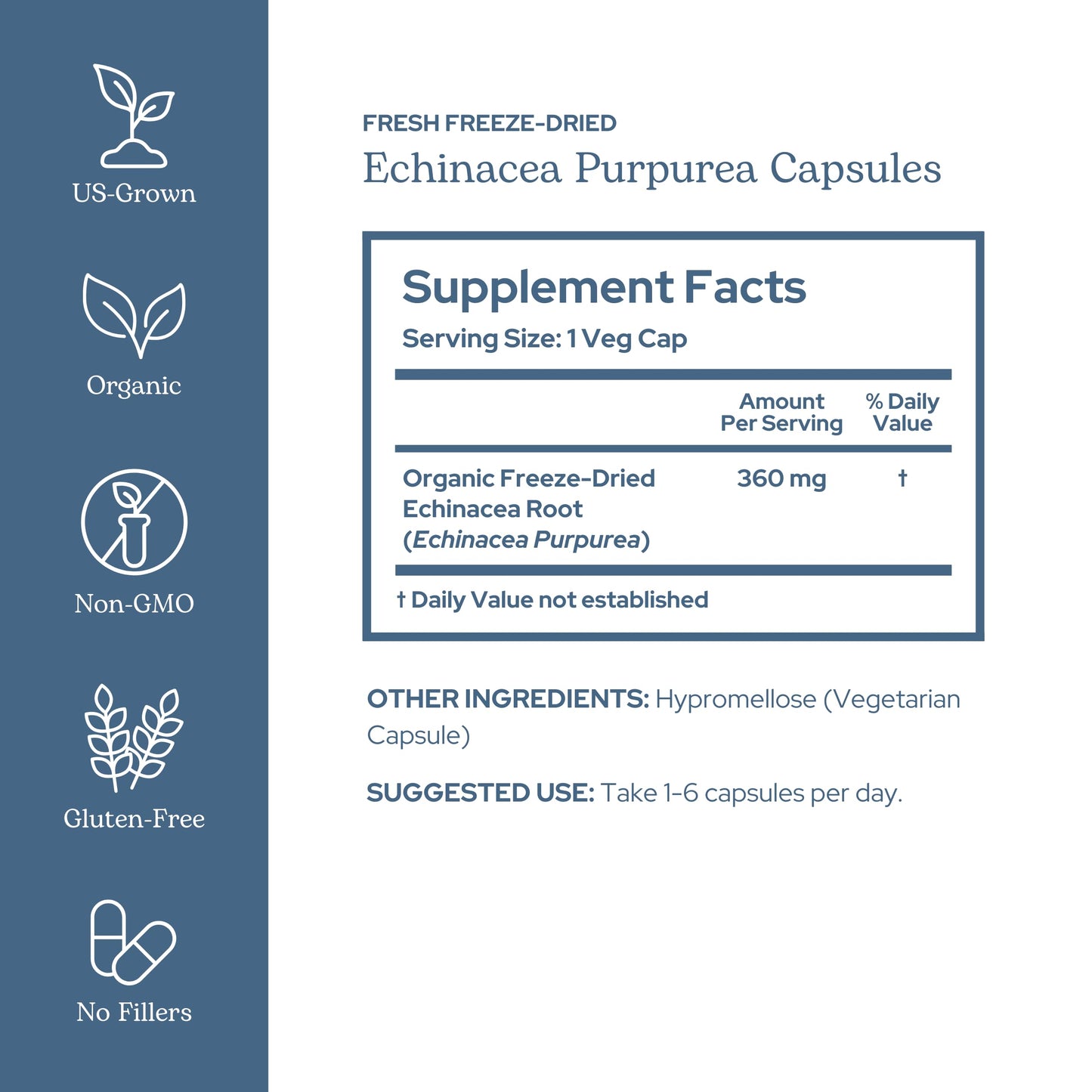 Eclectic Institute Echinacea Purpurea Root Capsules, 90 Count