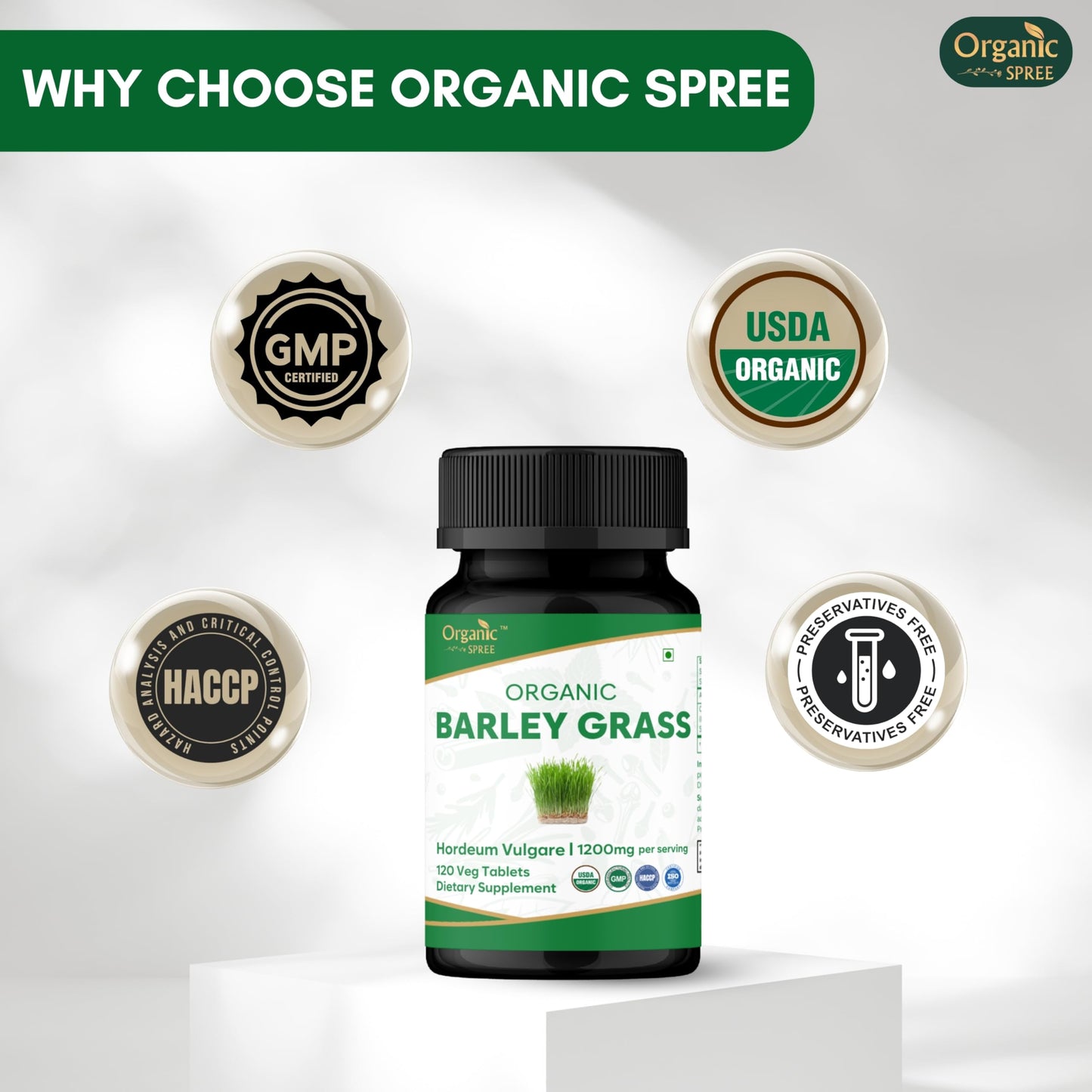 ORGANIC SPREE Barley Grass Tablets 360