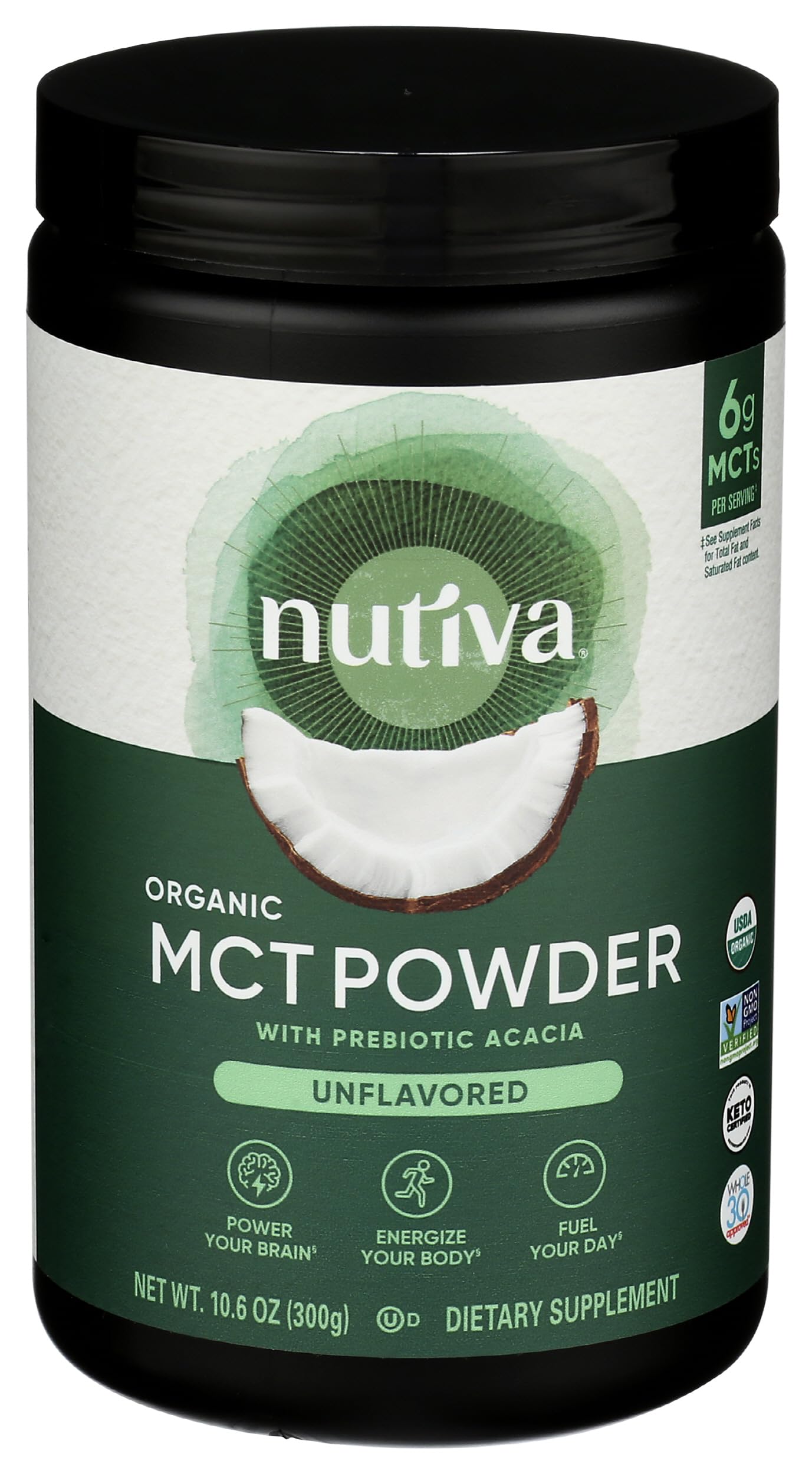 Nutiva Organic MCT Powder 10.6 Ounce