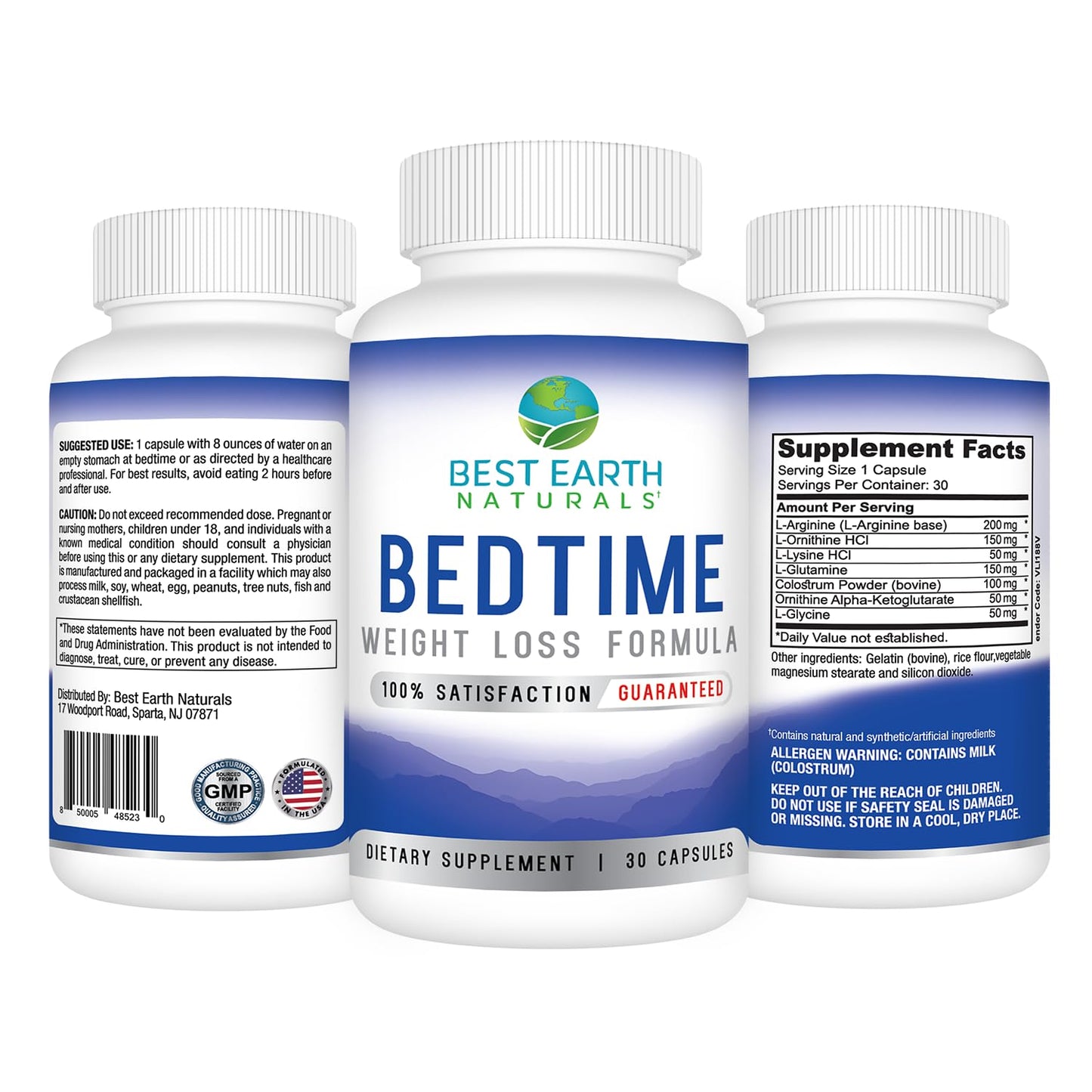 Best Earth Naturals Bedtime Weight Loss Supplement Capsules, 30 Count