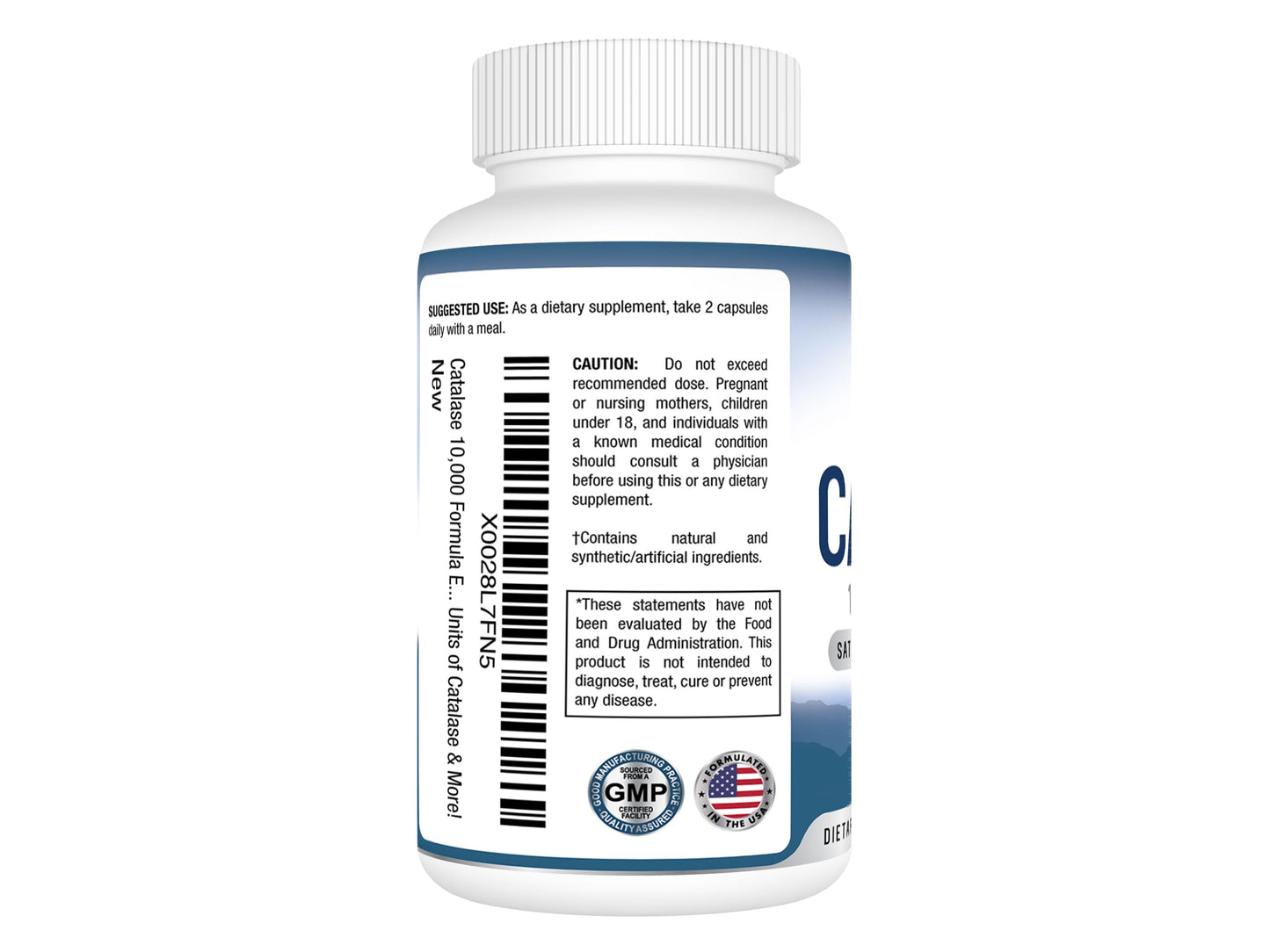 Best Earth Naturals Catalase Supplement 10,000 with Saw Palmetto, Biotin, Fo-Ti, PABA Capsules, 180 Count