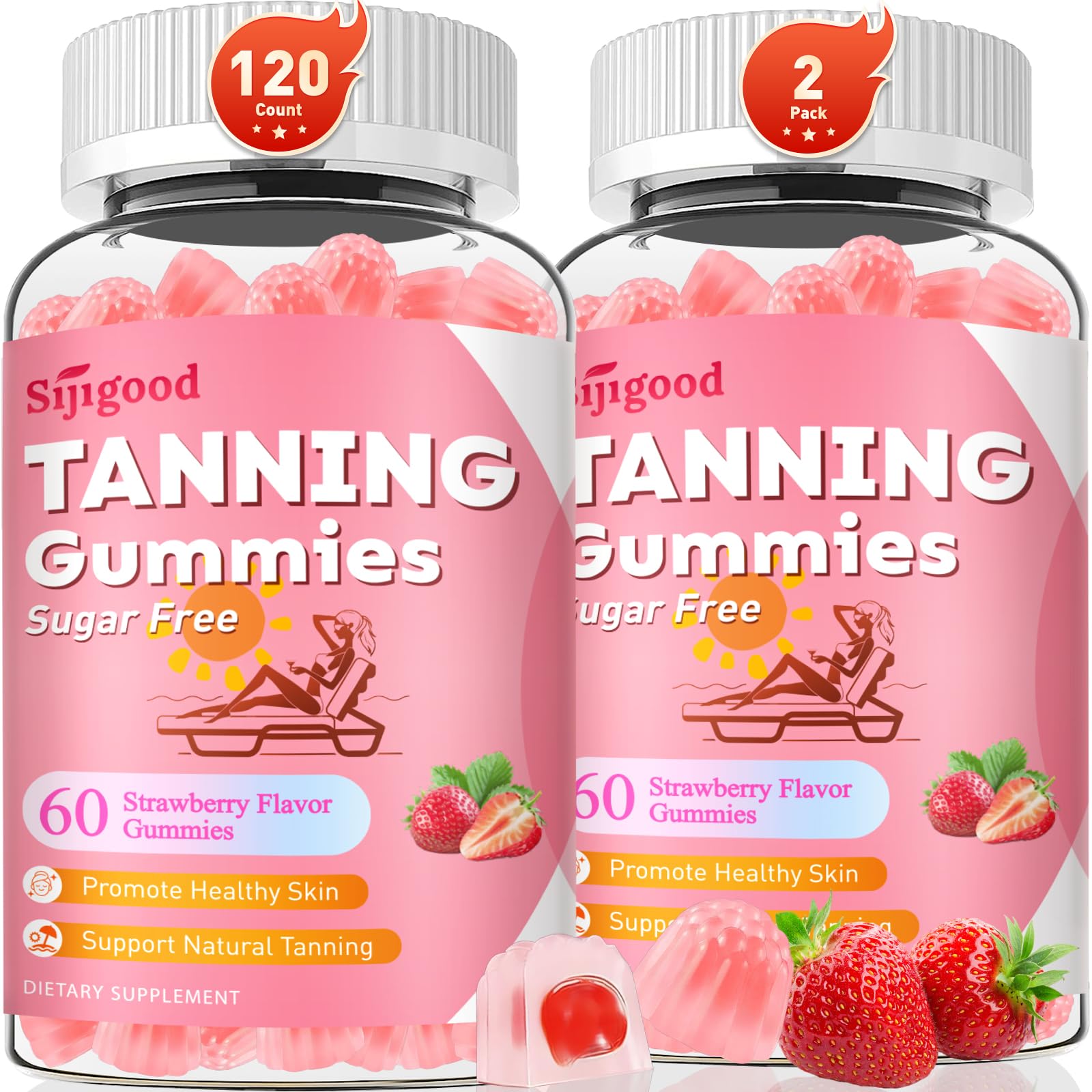 Sijigood Self Tanning Gummies 120 Count