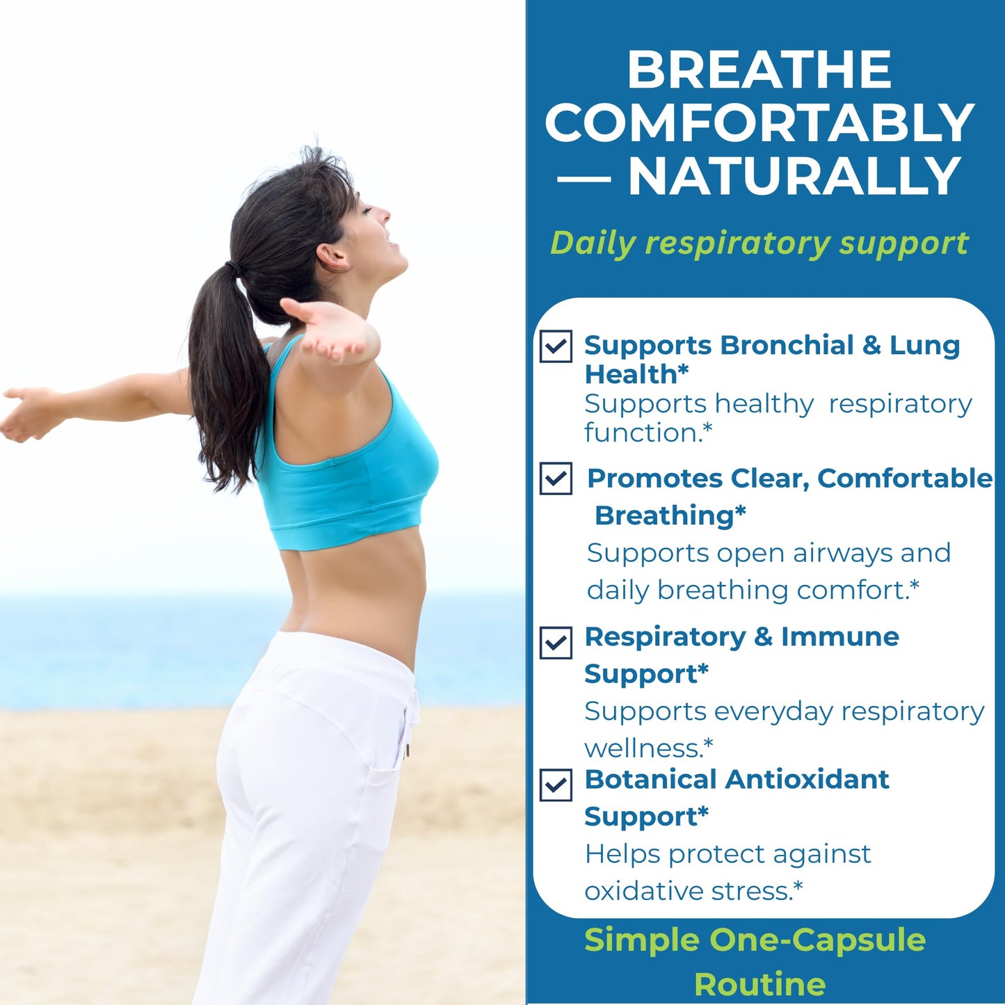 Potent Garden Lung Support Supplement with Vitamin C, Quercetin & Herbal Blend – Respiratory Wellness Formula for Breathing Support & Lung Health, 60 Capsules