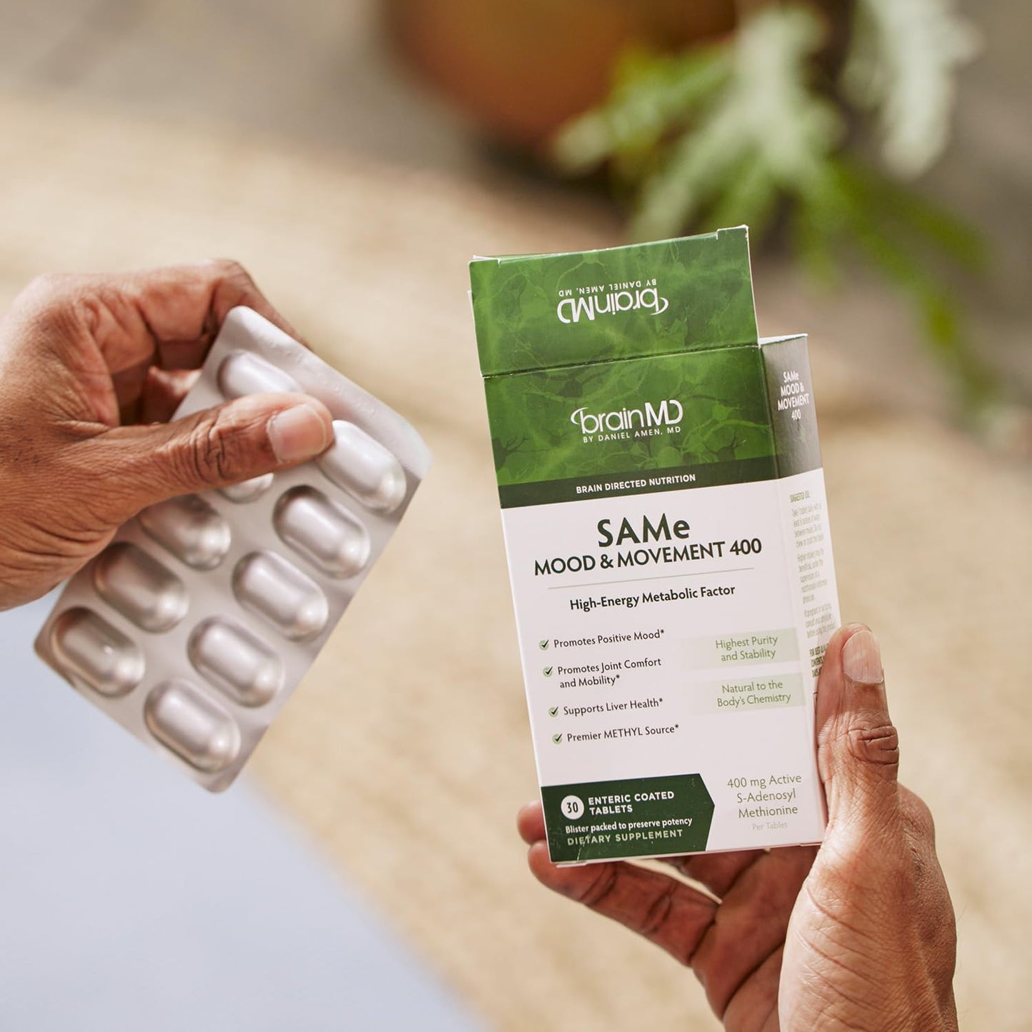 BRAINMD Dr Amen SAMe Mood & Movement 400 Tablets, 30 Count