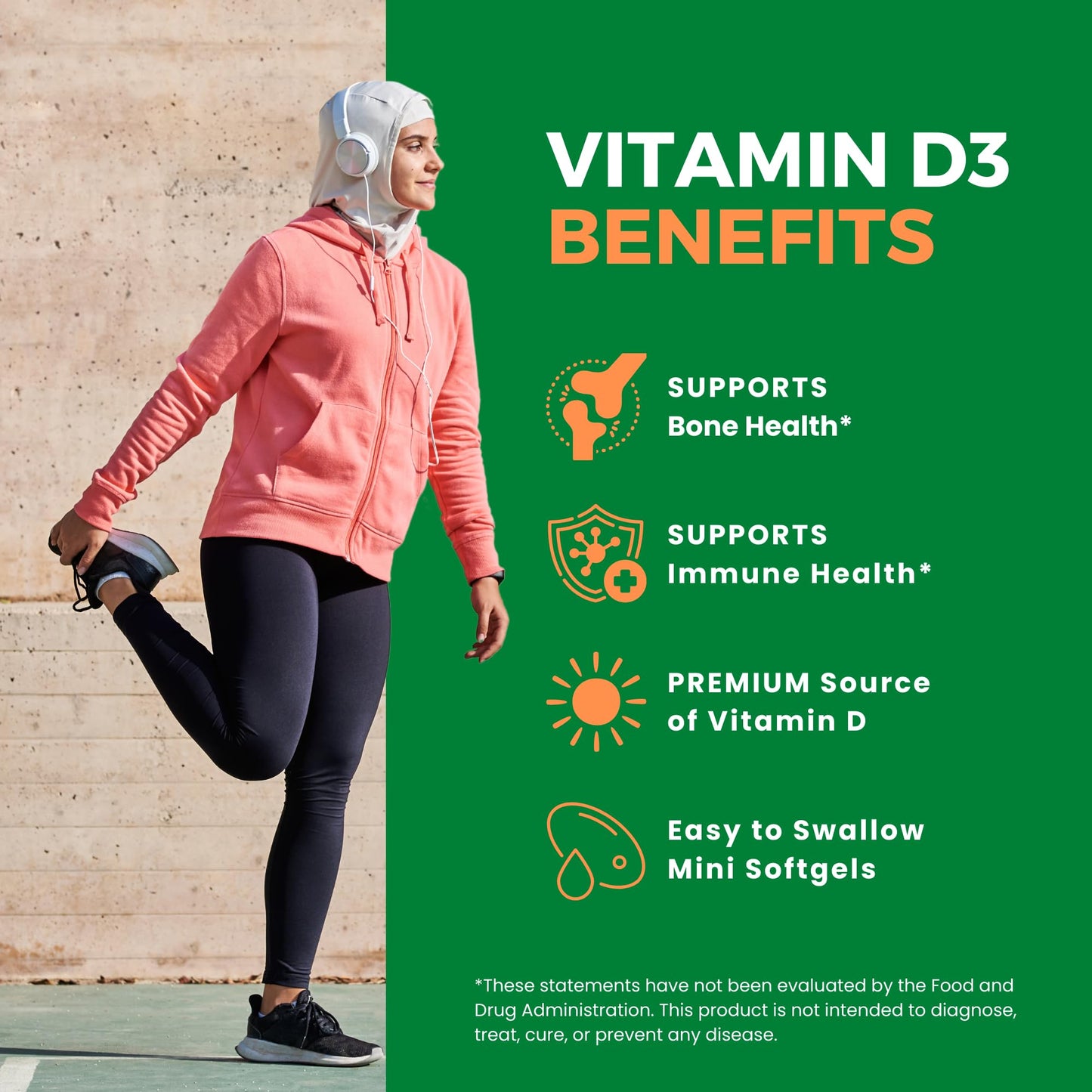 Zaytun Vitamins Vitamin D3 5000 IU Softgels 180 Count
