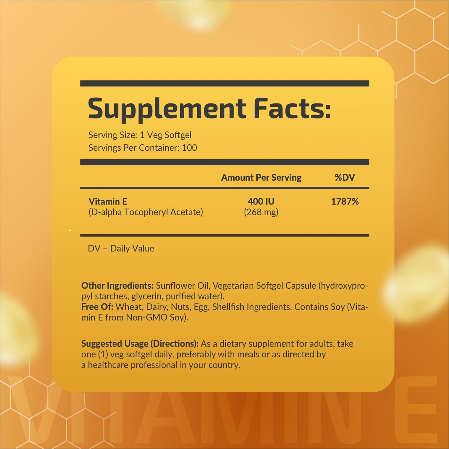 Fuelup Vitamin E 400 IU Softgels 100 Count