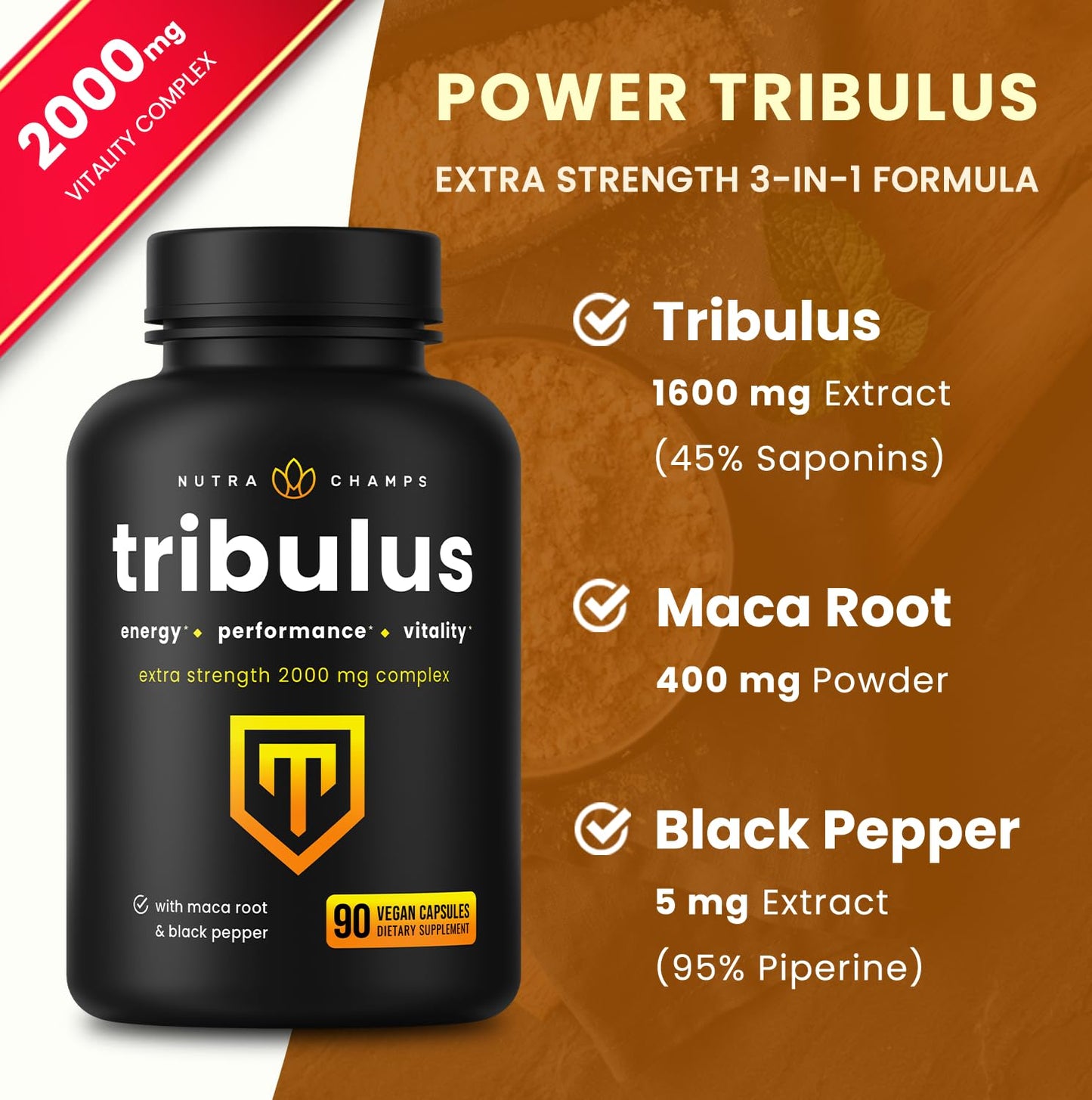 NutraChamps Tribulus Terrestris for Men, 90 Capsules