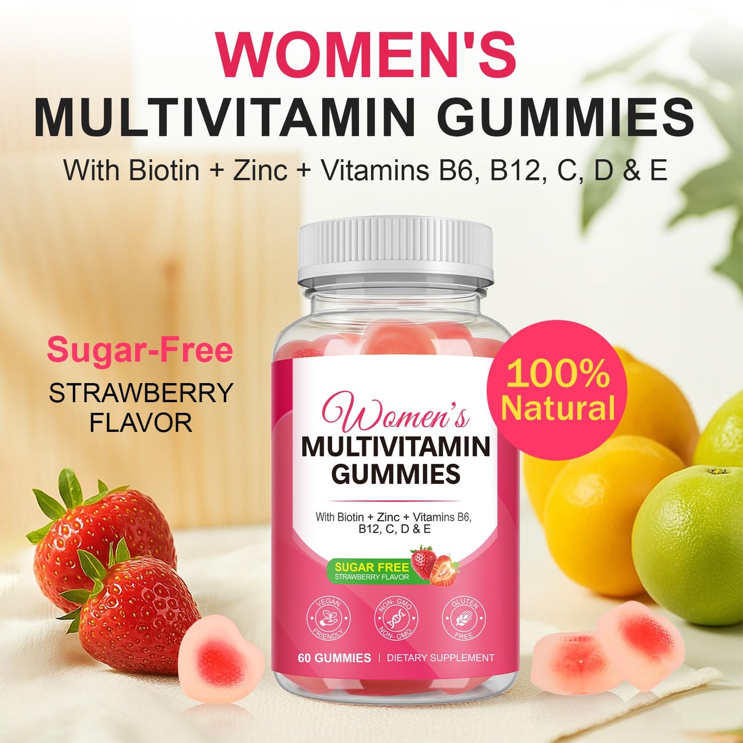 Vceeoy Multivitamin for Women, 60 Gummies