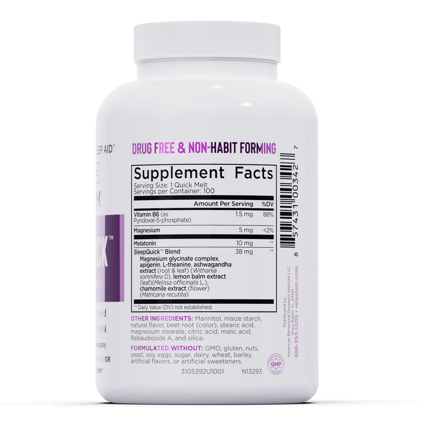 Relaxium Sleep Quick Melts Chewable 100 Count