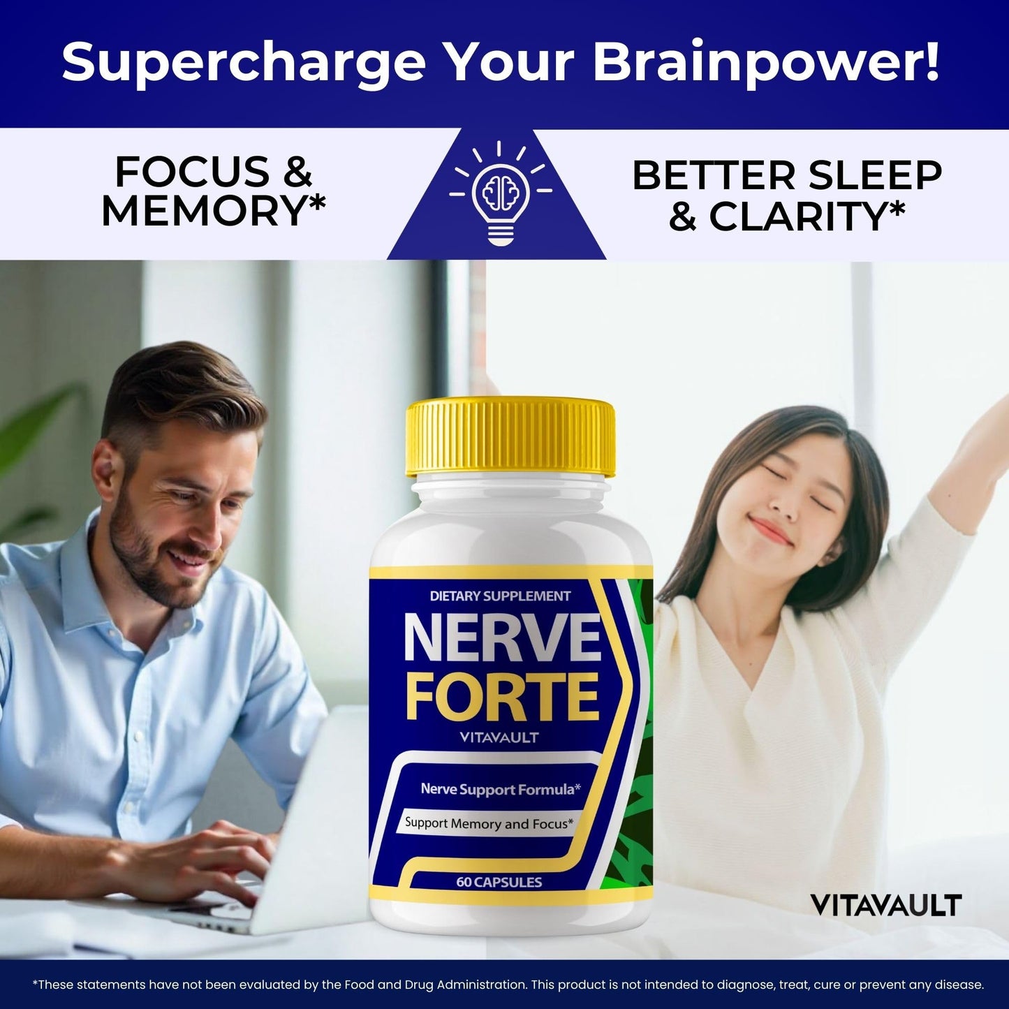 Vitavault Nerve Forte Brain Health Support, 60 Capsules