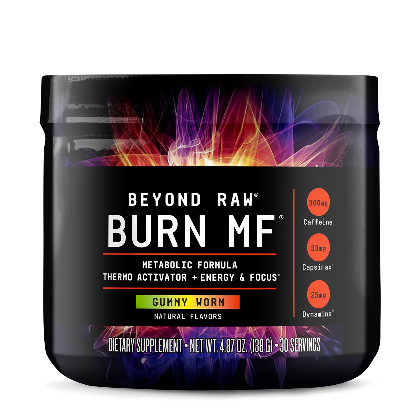 BEYOND RAW Burn MF Metabolic Formula Thermo Activator Powder, 30 Servings