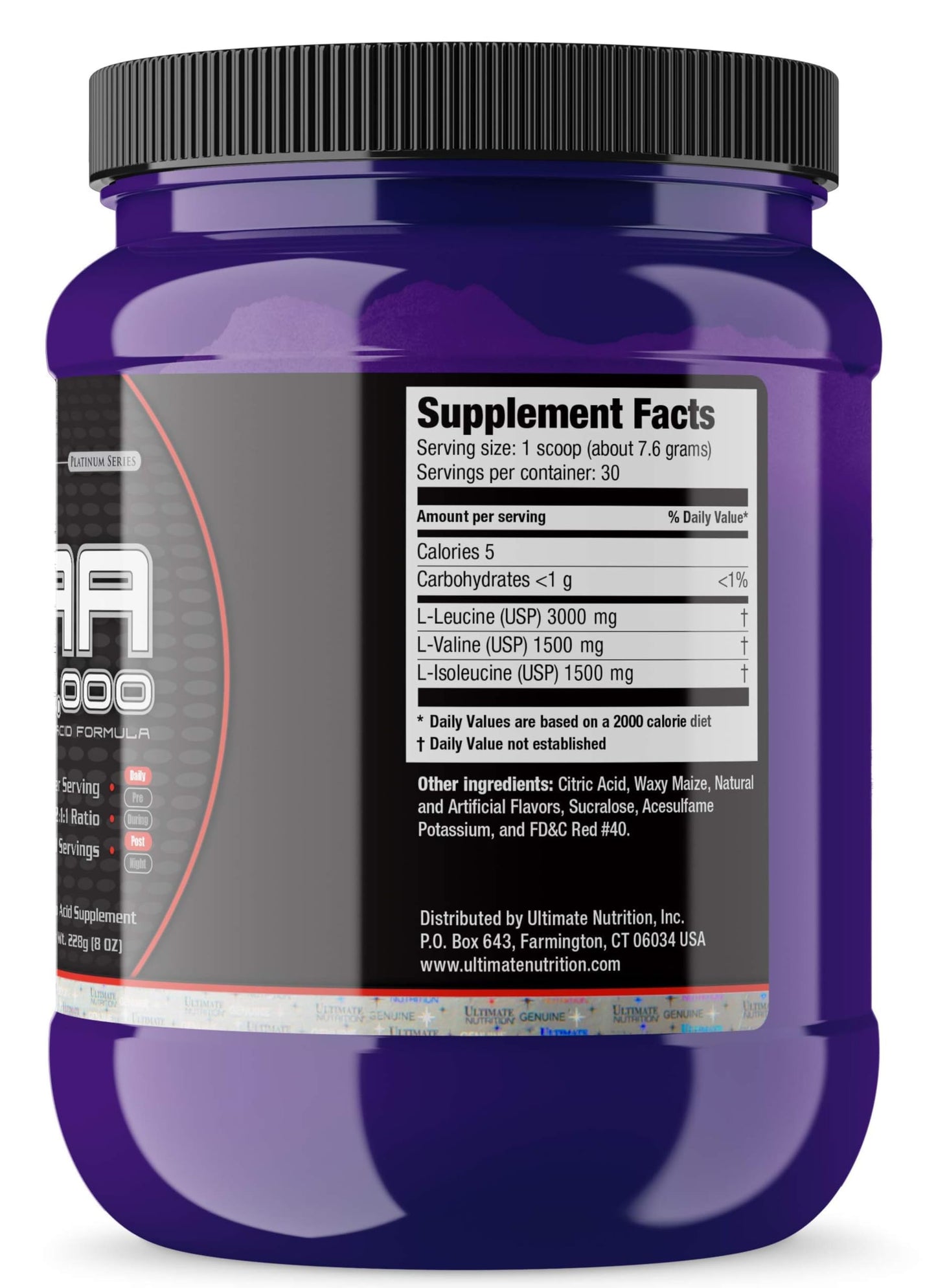 Ultimate Nutrition BCAA Powder 12000 Fruit Punch 8 oz