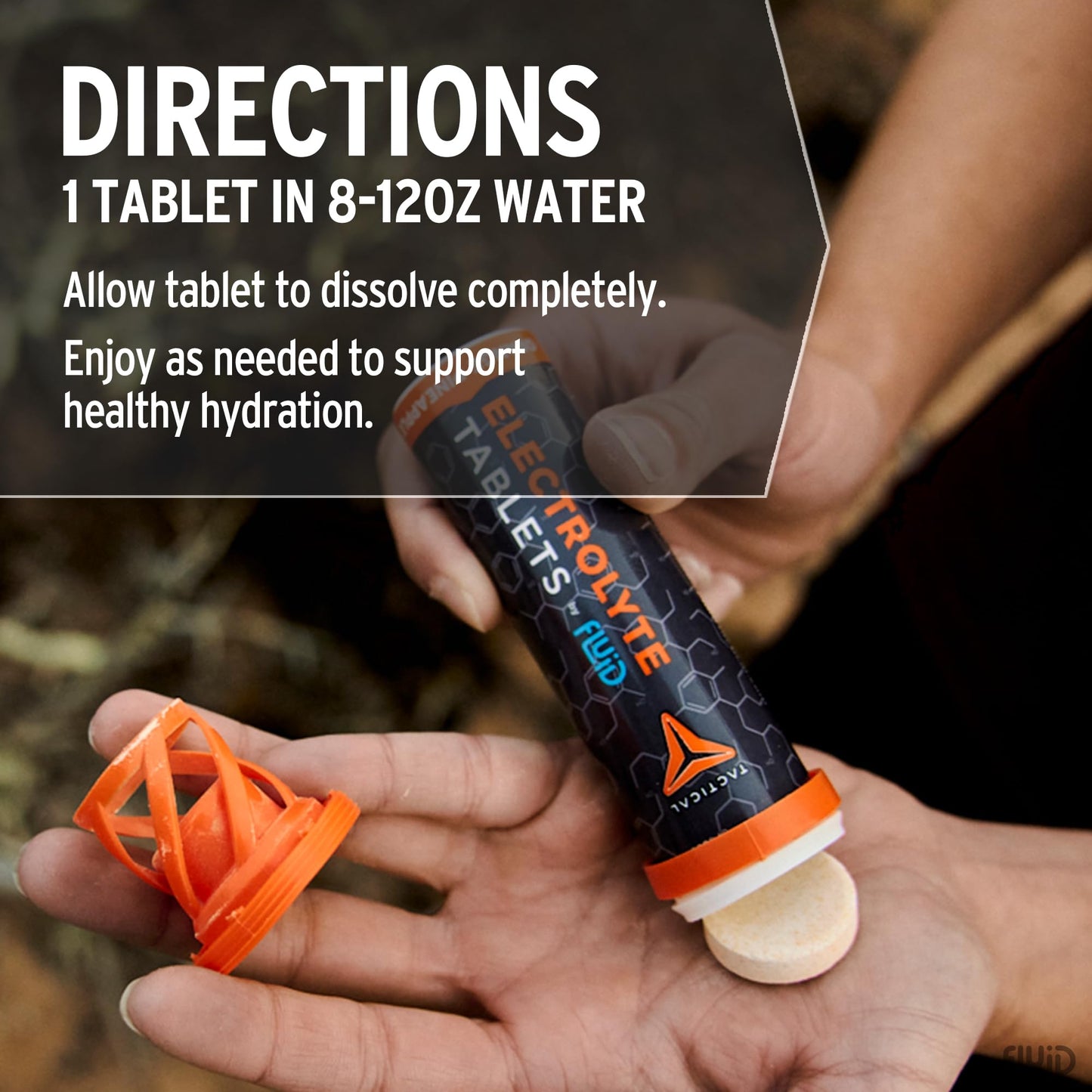 Fluid Tactical Effervescent Electrolyte Tablets - 40 Tablets
