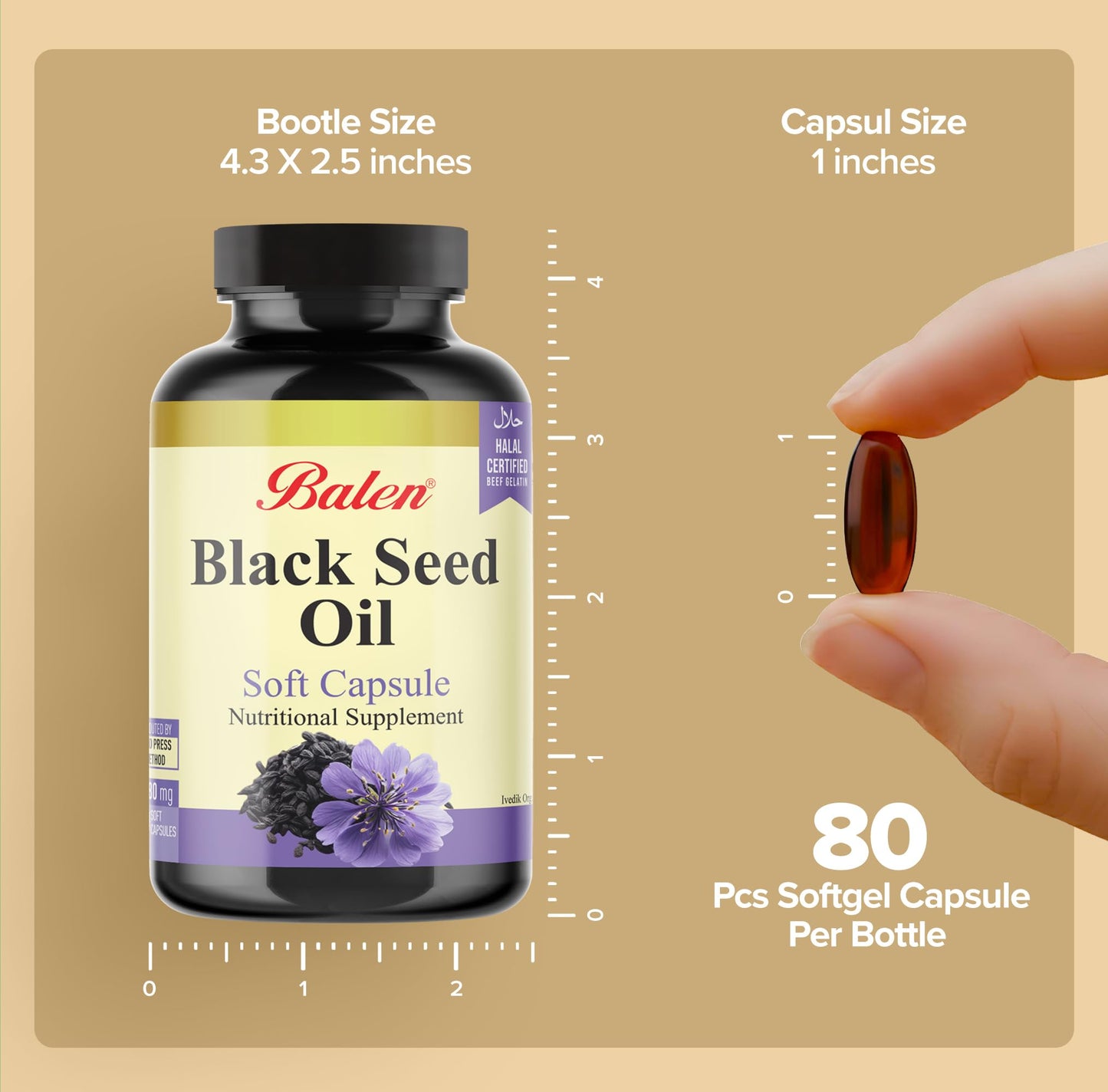 Balen Black Seed Oil Capsule 80 Count
