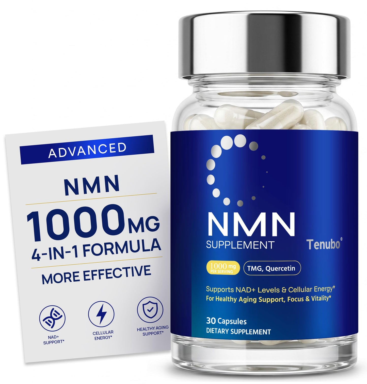 Tenubo NMN Supplement 1000mg Capsule, 30 Count