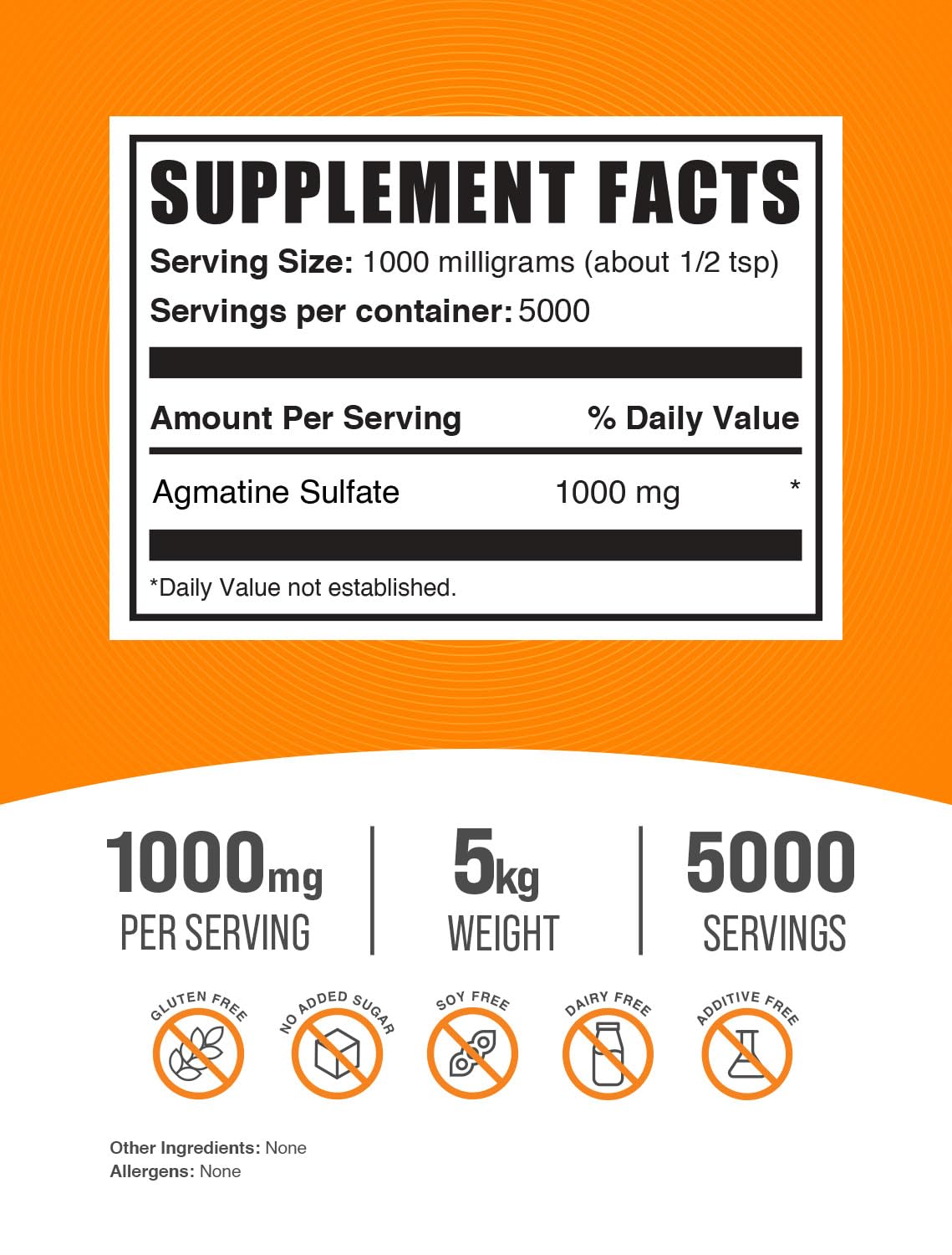 BulkSupplements Agmatine Sulfate Powder