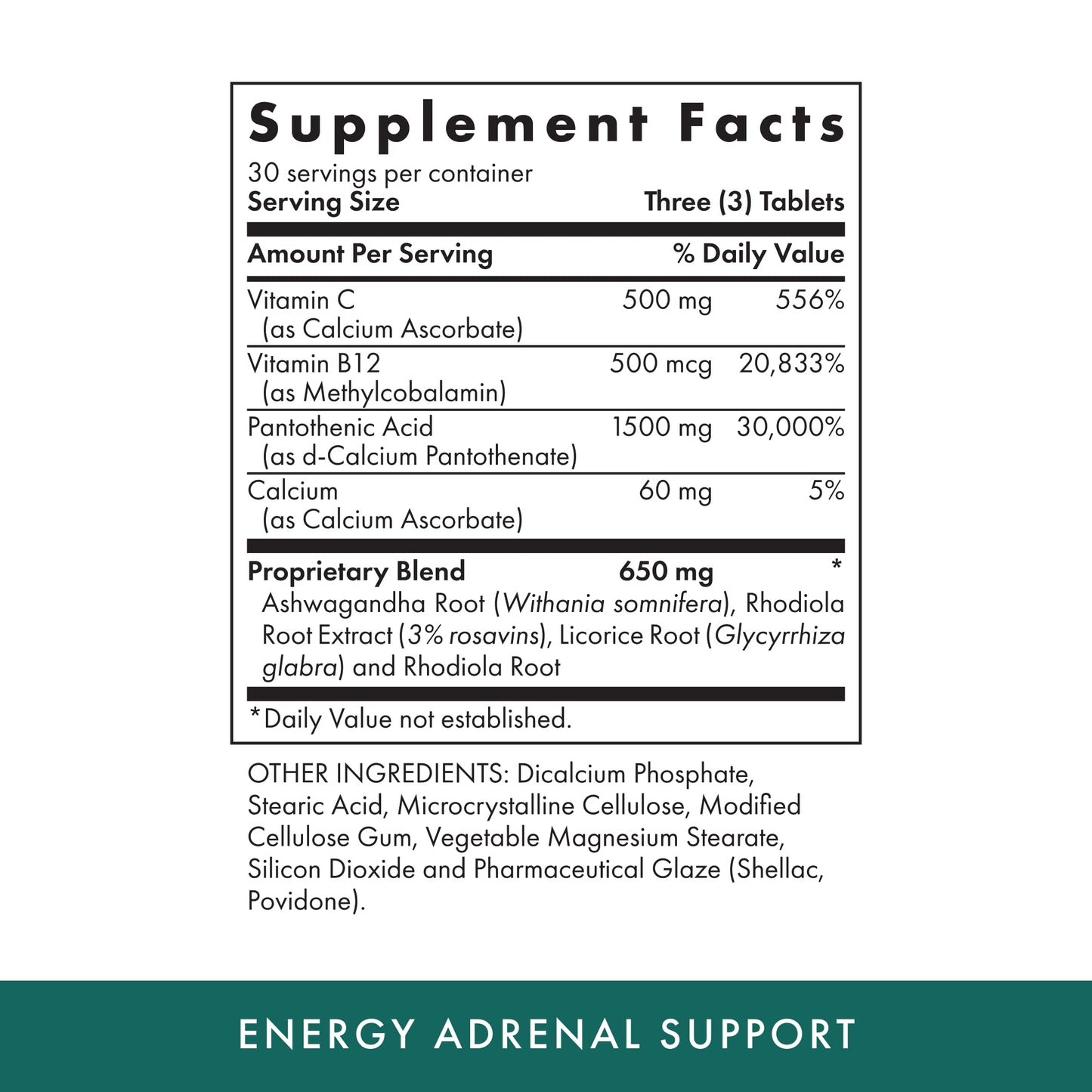 Michael's Health Naturopathic Programs Energy Adrenal Support 90 Tablets