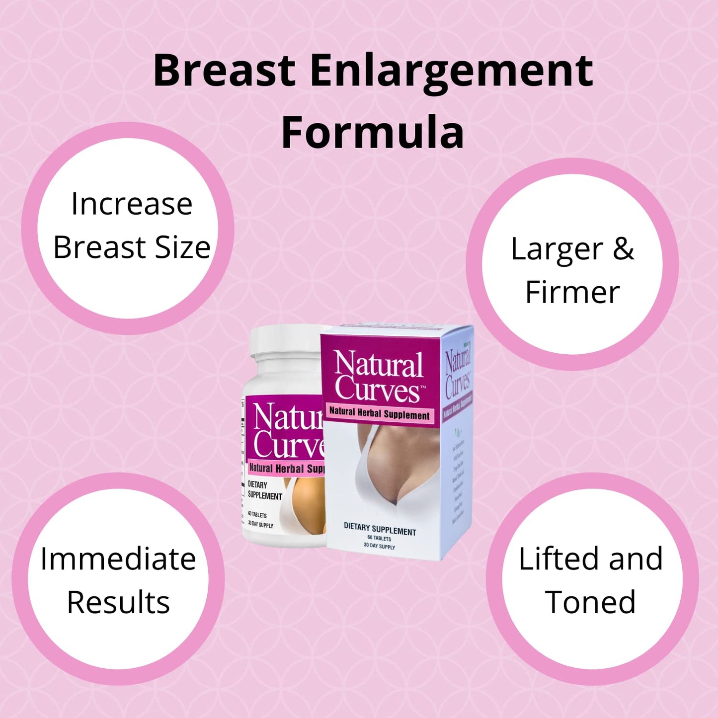 Natural Curves Natural Breast Enhancement Pills with Saw Palmetto Tablet 120 Count