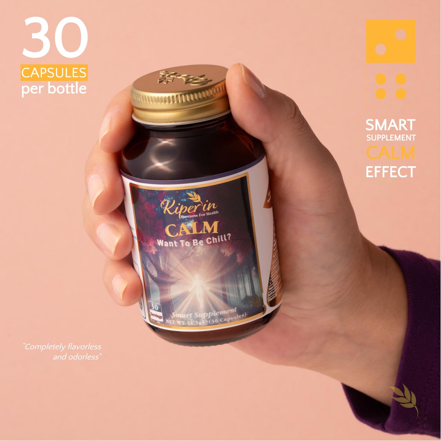 Kiperin Calm Relax Supplement Capsule, 30 Count