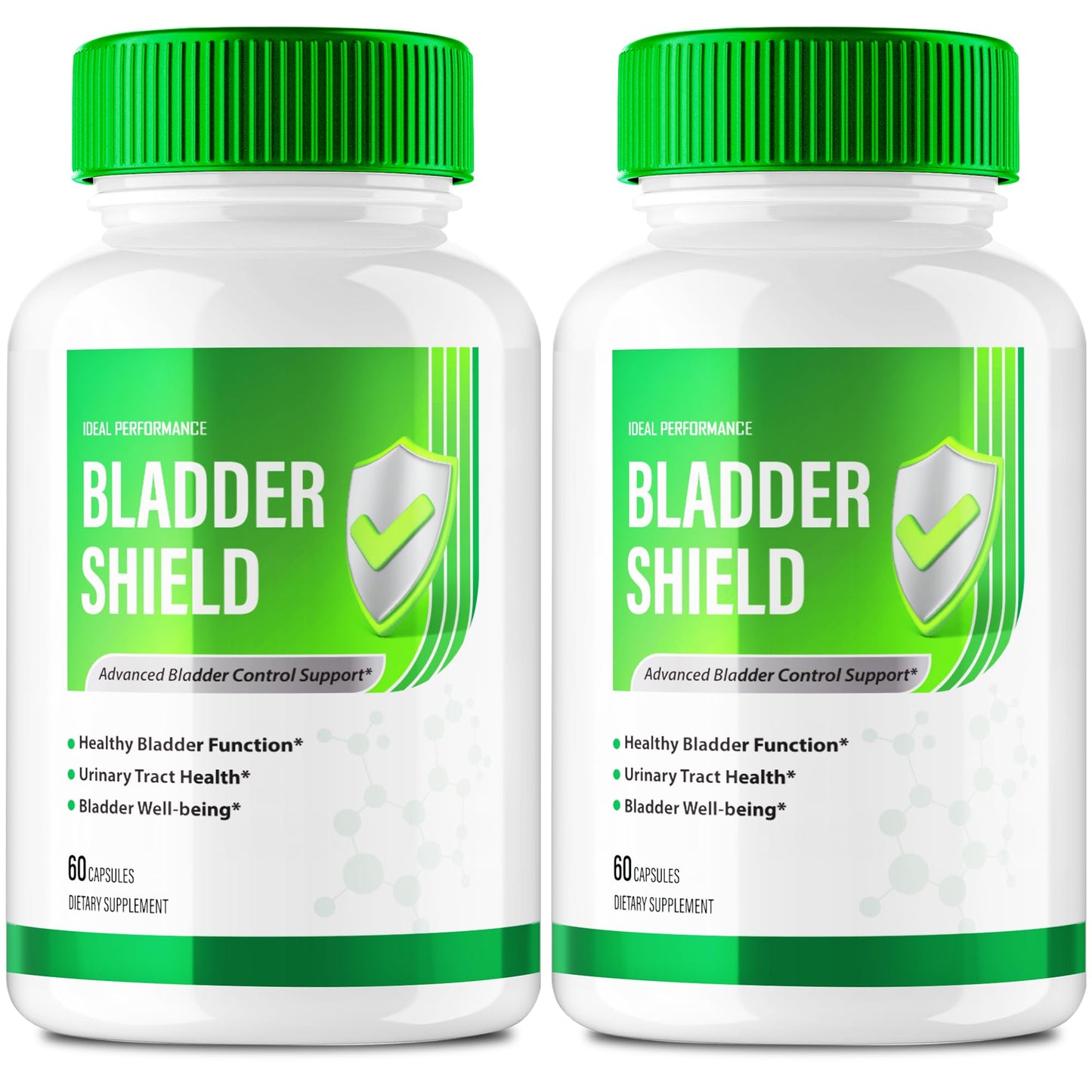 IDEAL PERFORMANCE Bladder Shield Capsules, Advanced Bladder Control Support Supplement - All Natural Urinary Tract Health Formula, 120 Capsules
