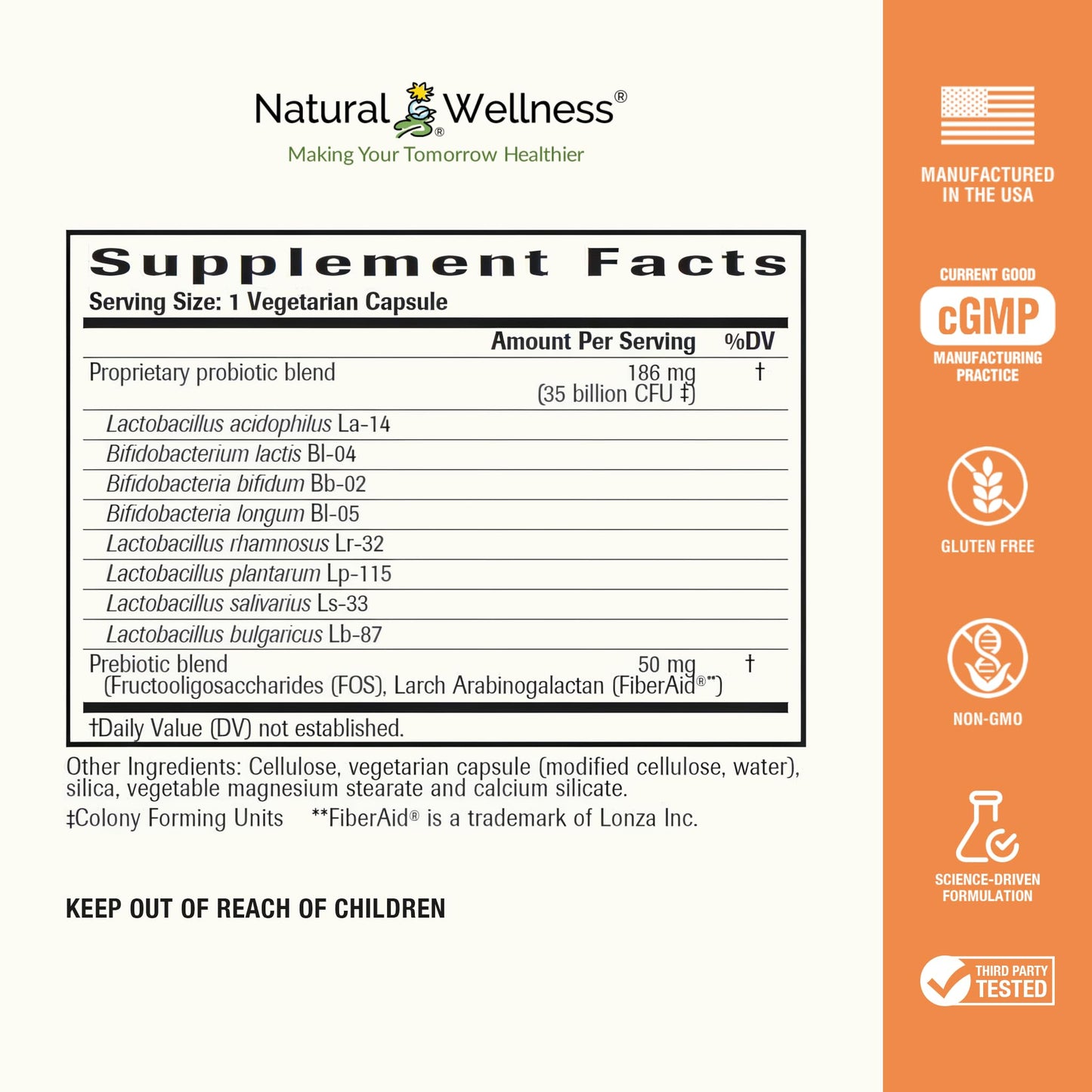 Natural Wellness Ultra Probiotics Capsule 30 Count