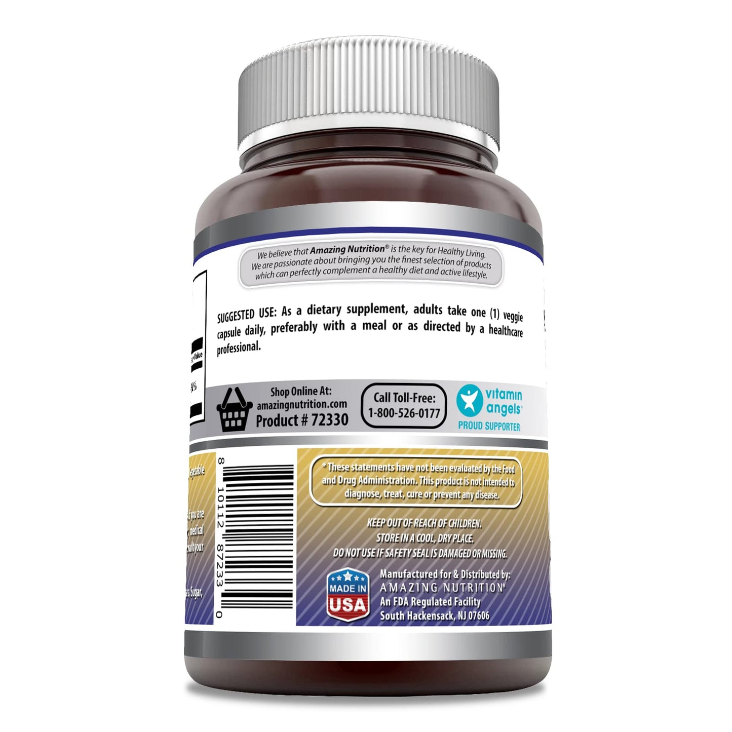 Amazing Nutrition Zinc Gluconate Capsules, 240 Vegetarian Capsules