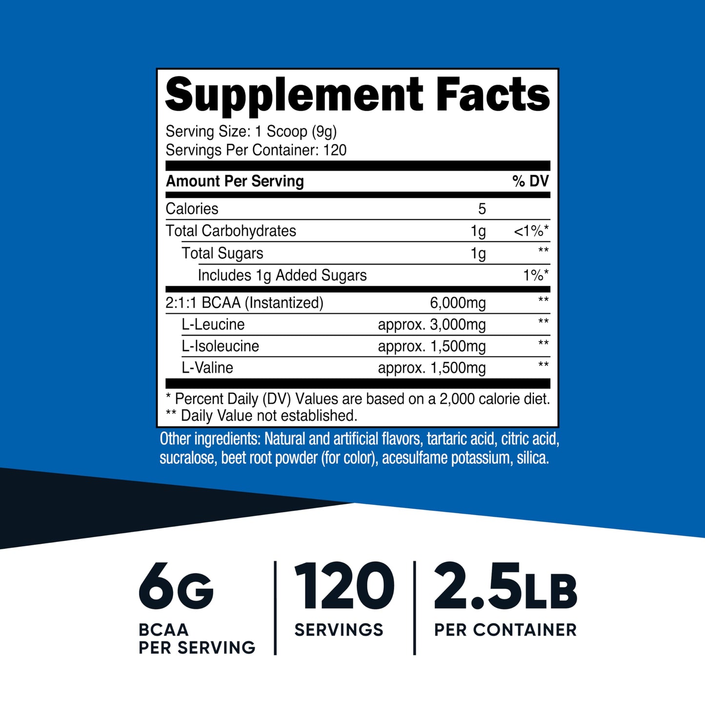 Nutricost BCAA Powder 2:1:1 (Watermelon) 38 Servings