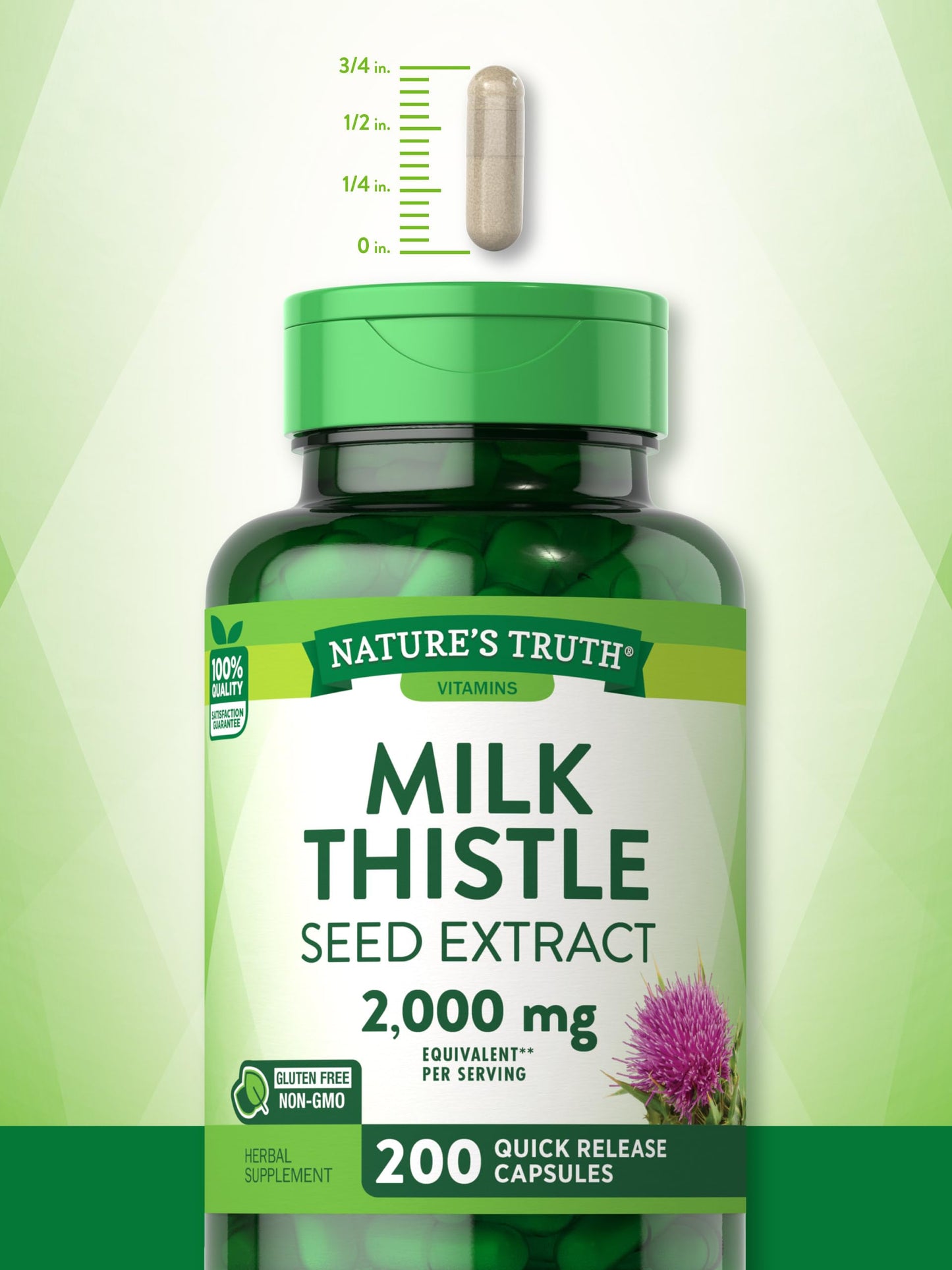 Nature's Truth Milk Thistle Supplement Capsule 200