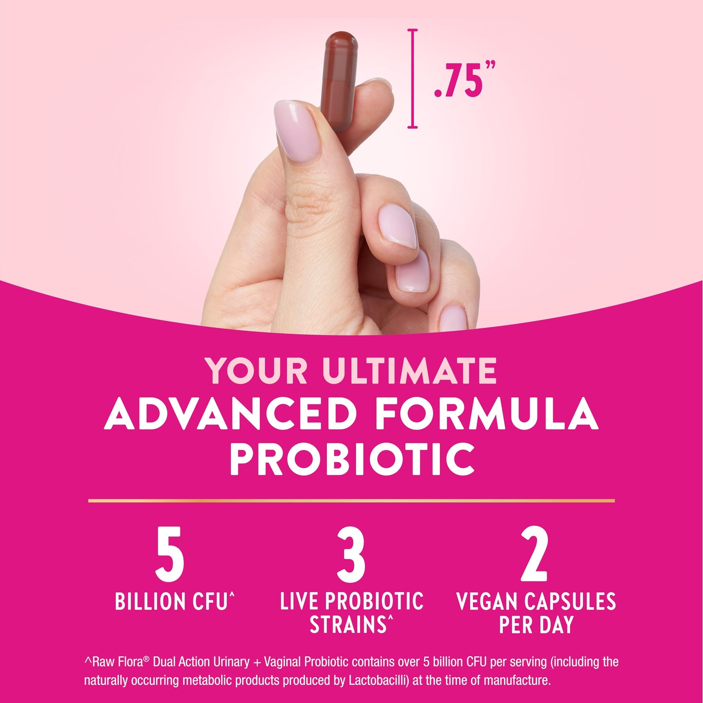 Raw Flora Probiotics for Women Urinary and Vaginal Probiotic Capsules 60 Count