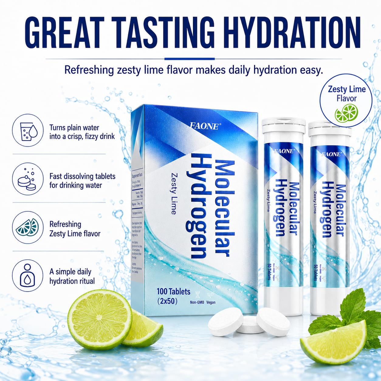 EAONE Hydrogen Water Tablets 100 Tablets