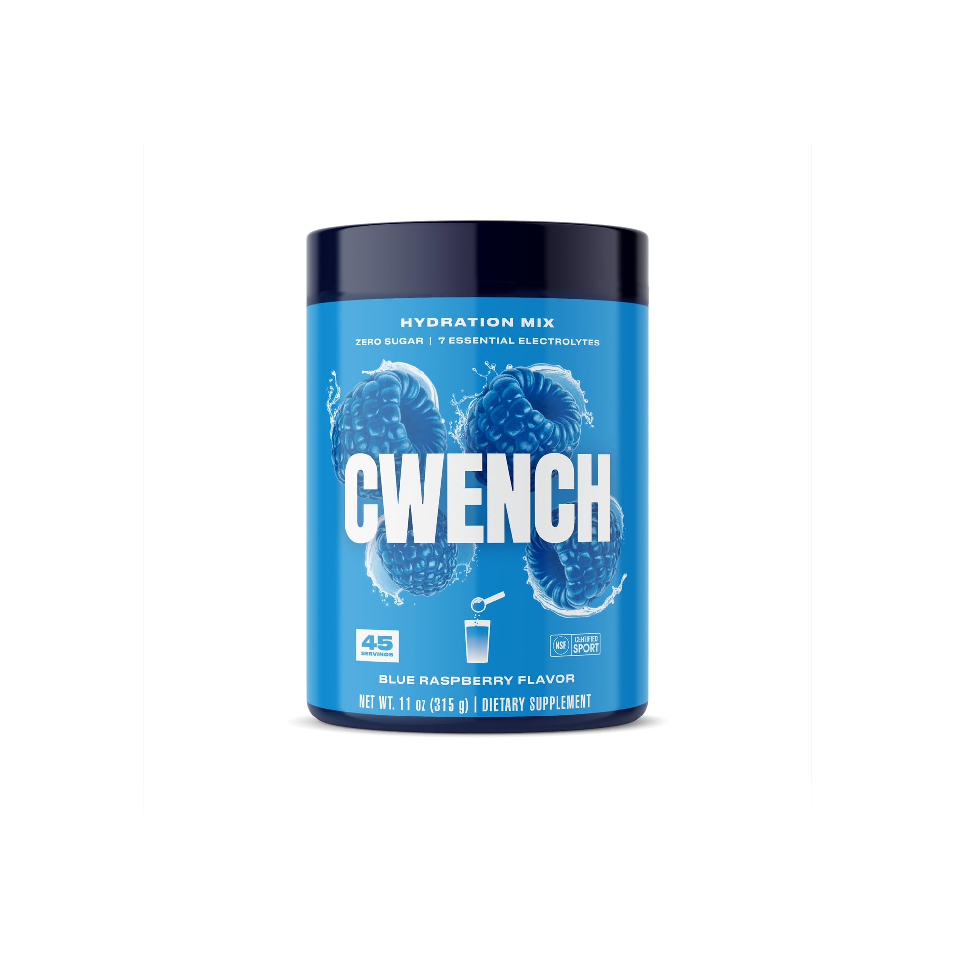 CWENCH HYDRATION Electrolyte Powder Blue Raspberry, 11 oz