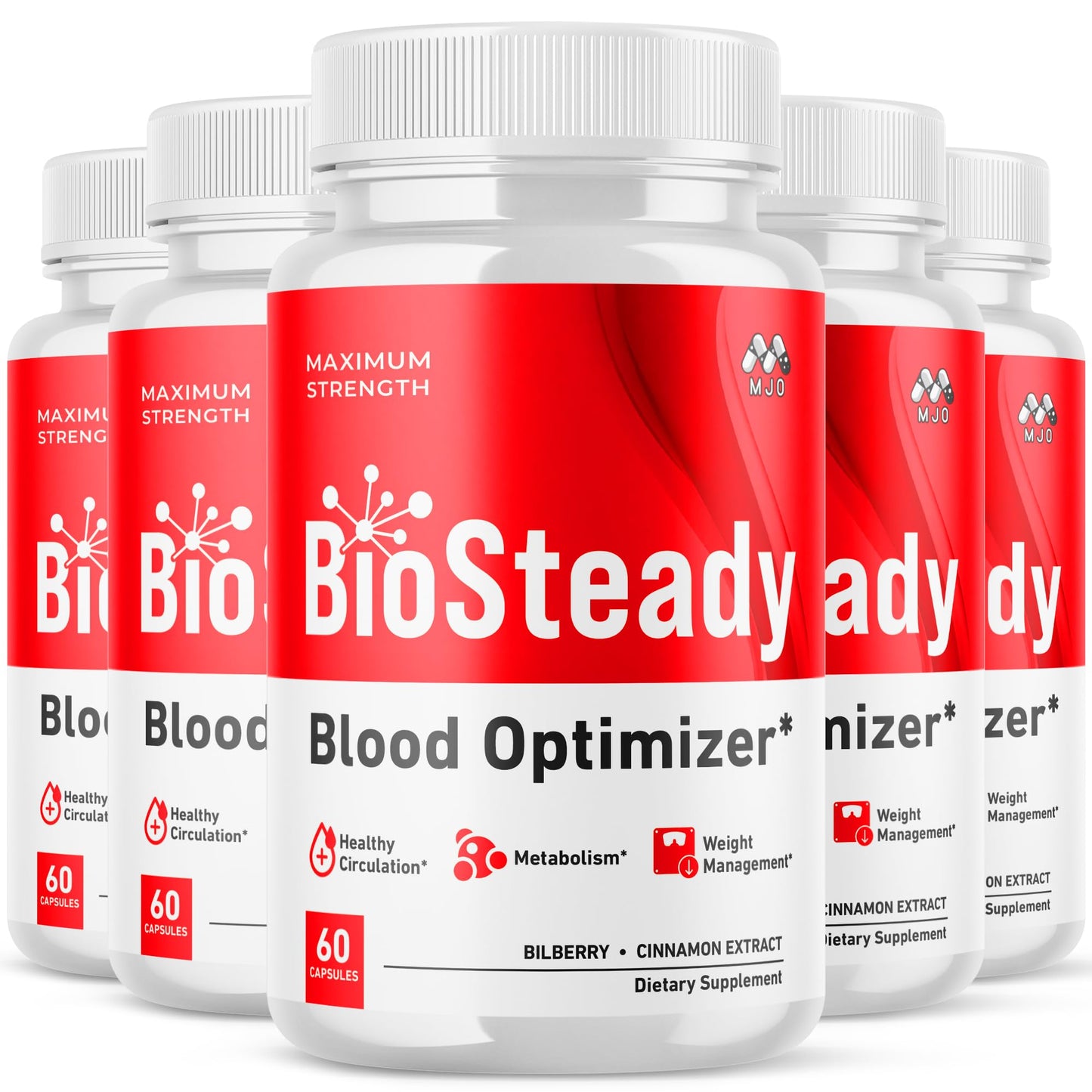 MJO Biosteady Blood Optimizer, 300 Capsules