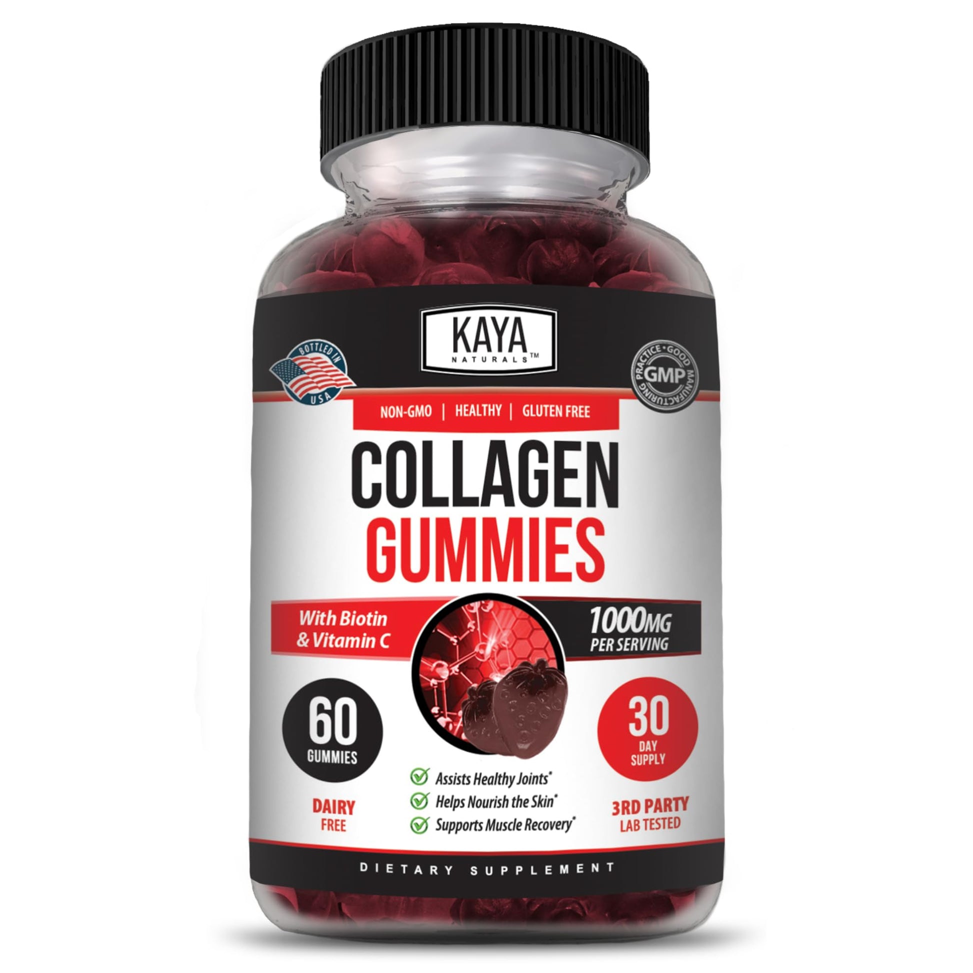 Kaya Naturals Collagen Gummies, 60 Count