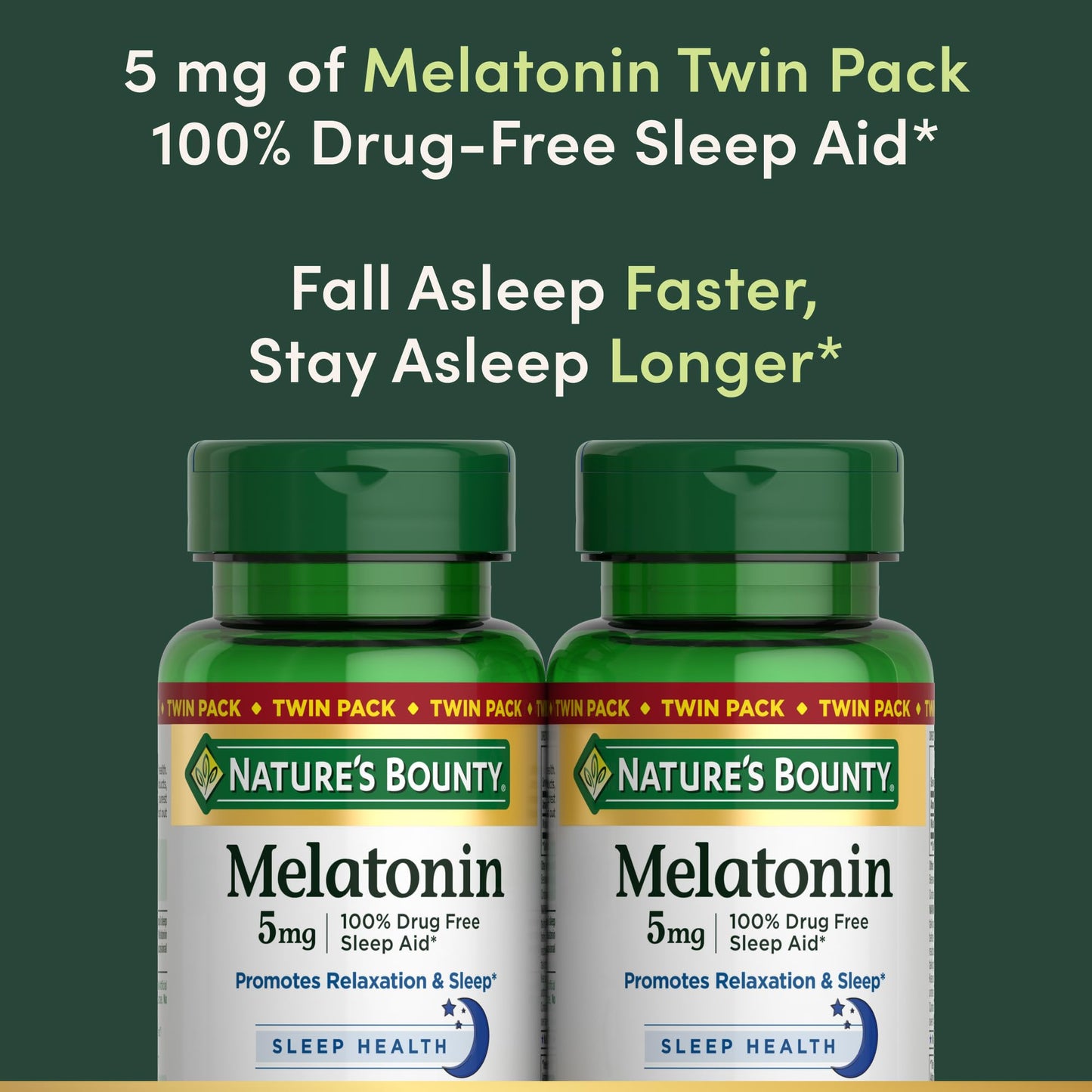 Nature's Bounty Melatonin 5mg Softgels, 180 Count